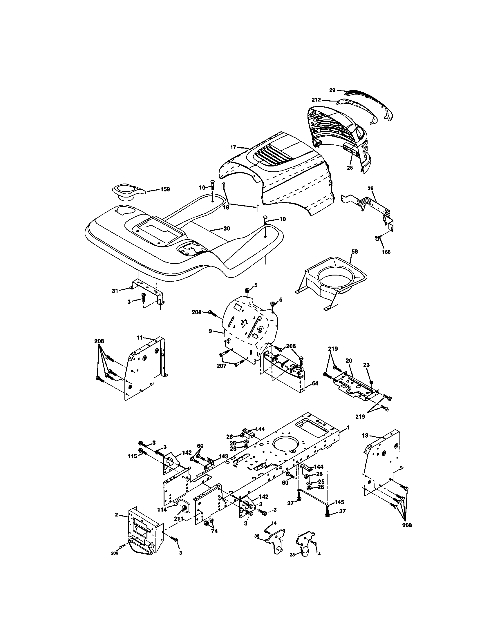 Craftsman 917271851 chassis and enclosures diagram