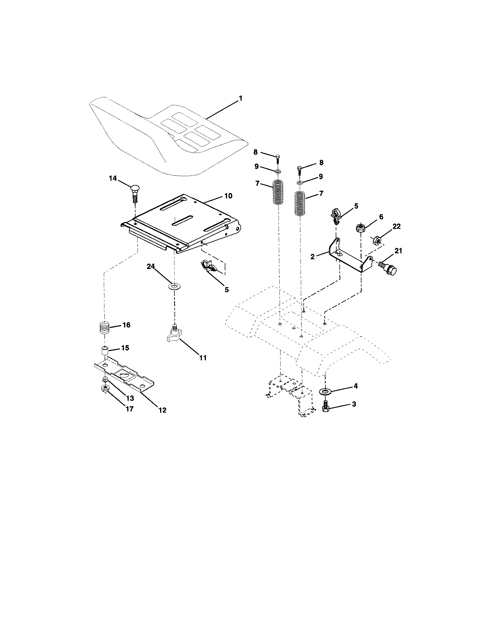 Craftsman 917271851 seat assembly diagram