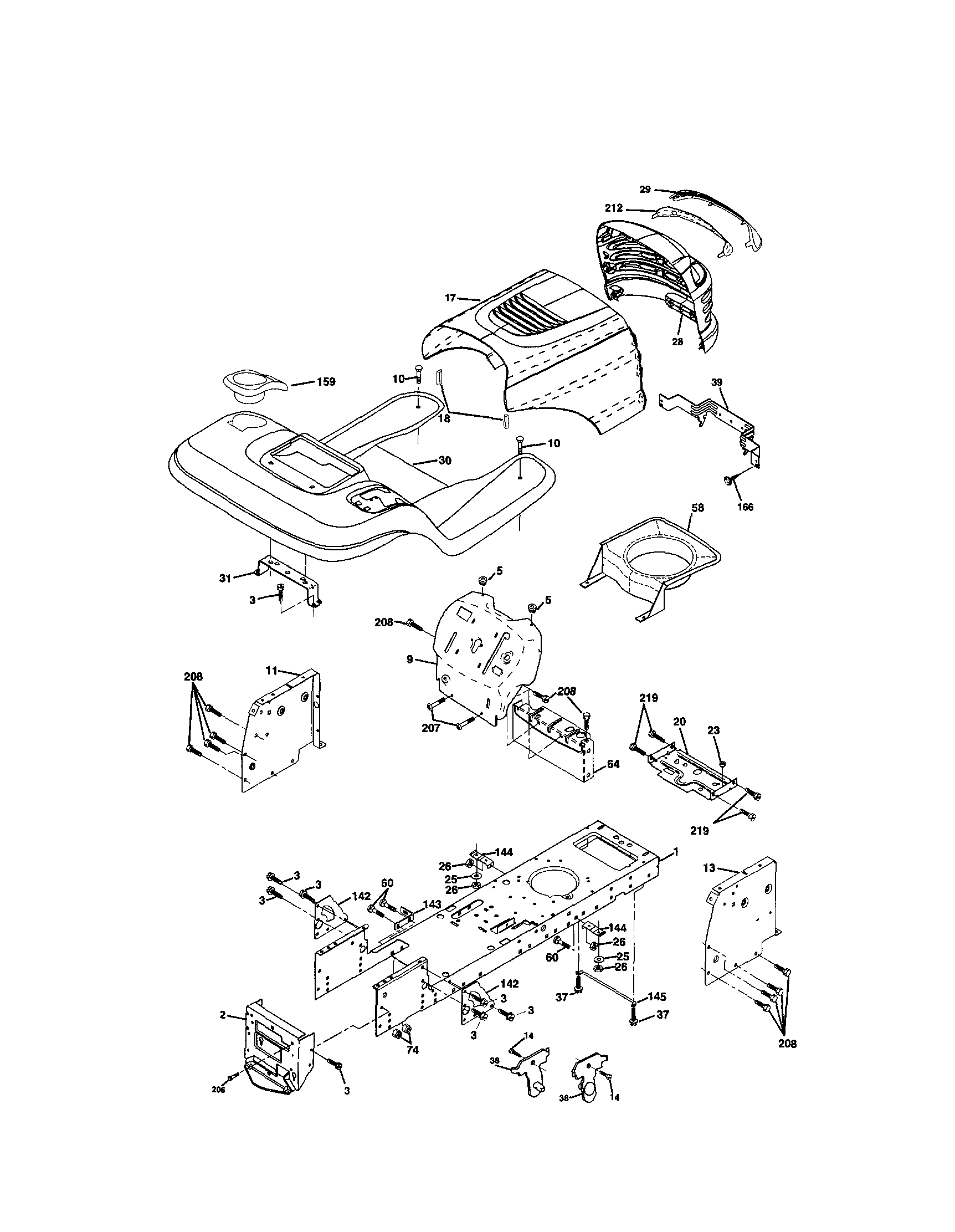 Craftsman 917271861 chassis and enclosures diagram