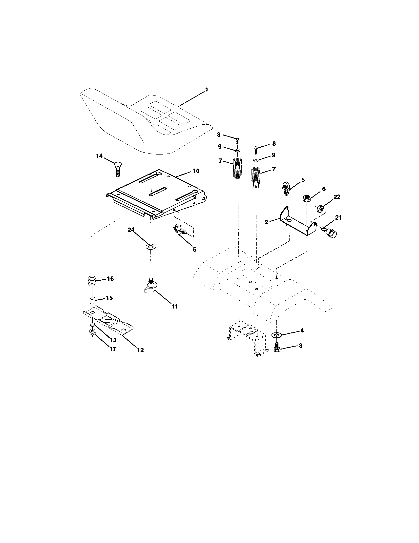 Craftsman 917271861 seat assembly diagram
