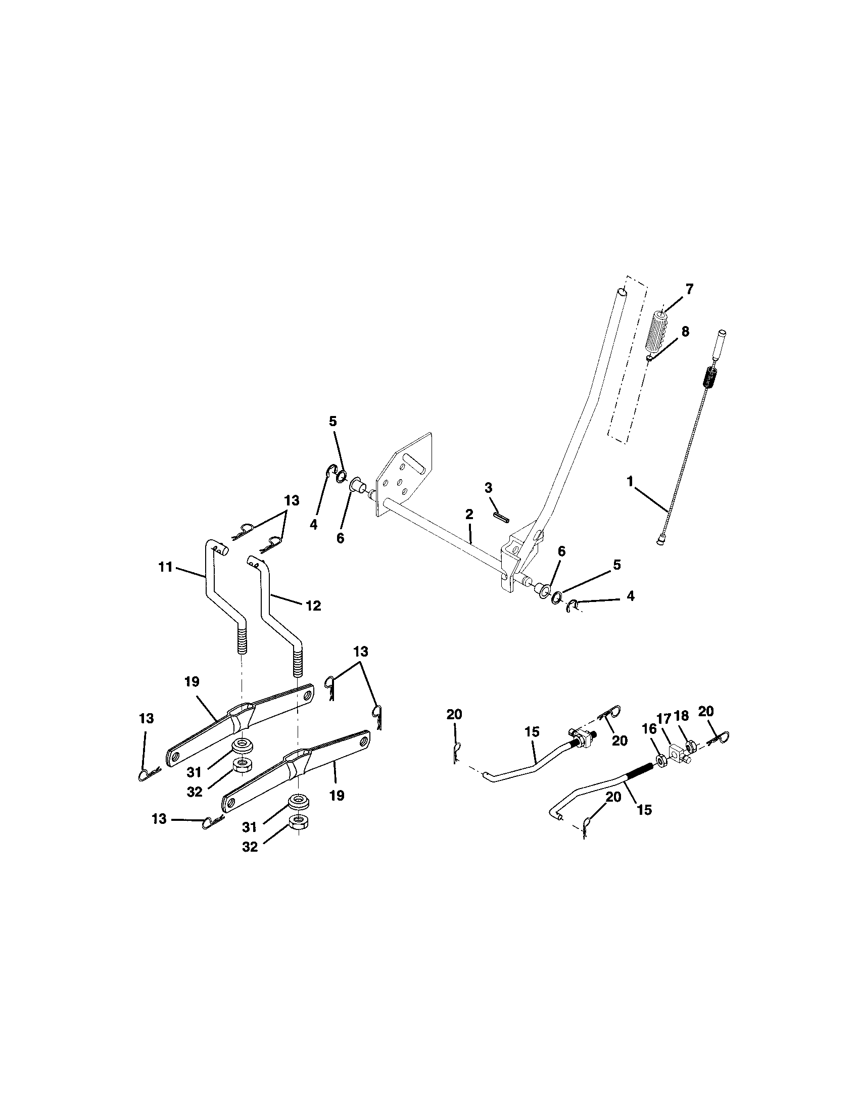 Craftsman 917271861 lift assembly diagram