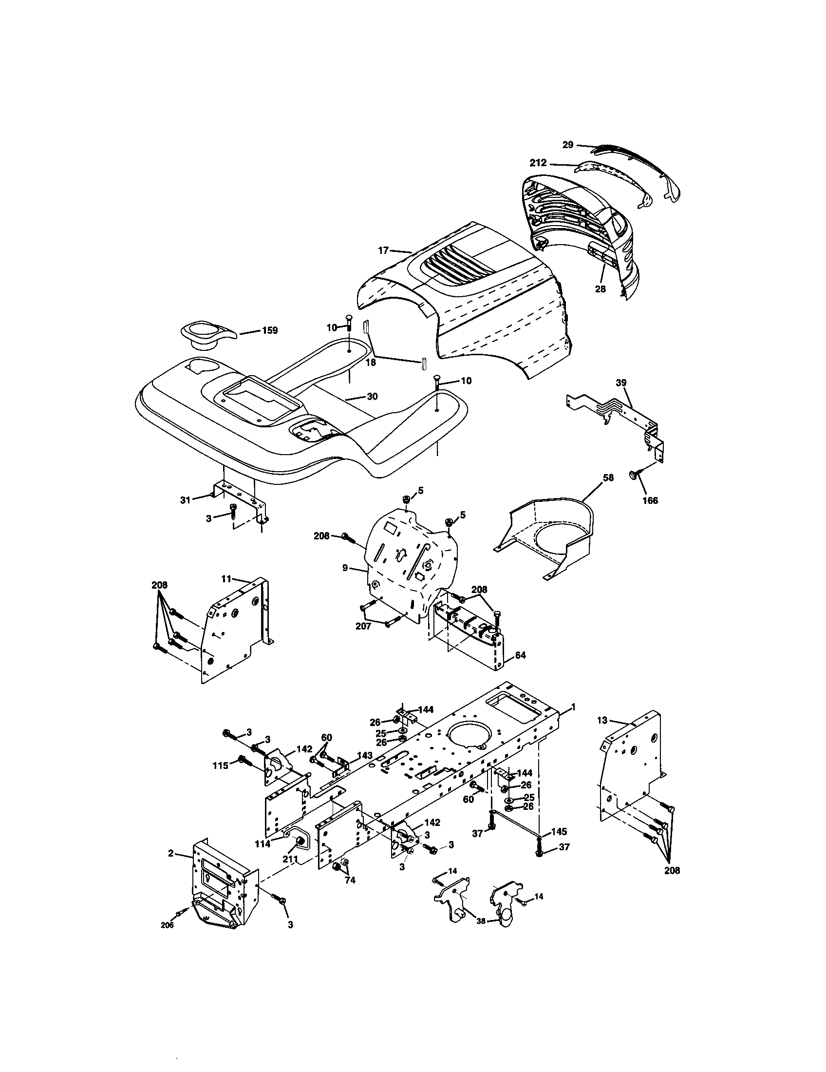 Craftsman 917272059 chassis and enclosures diagram