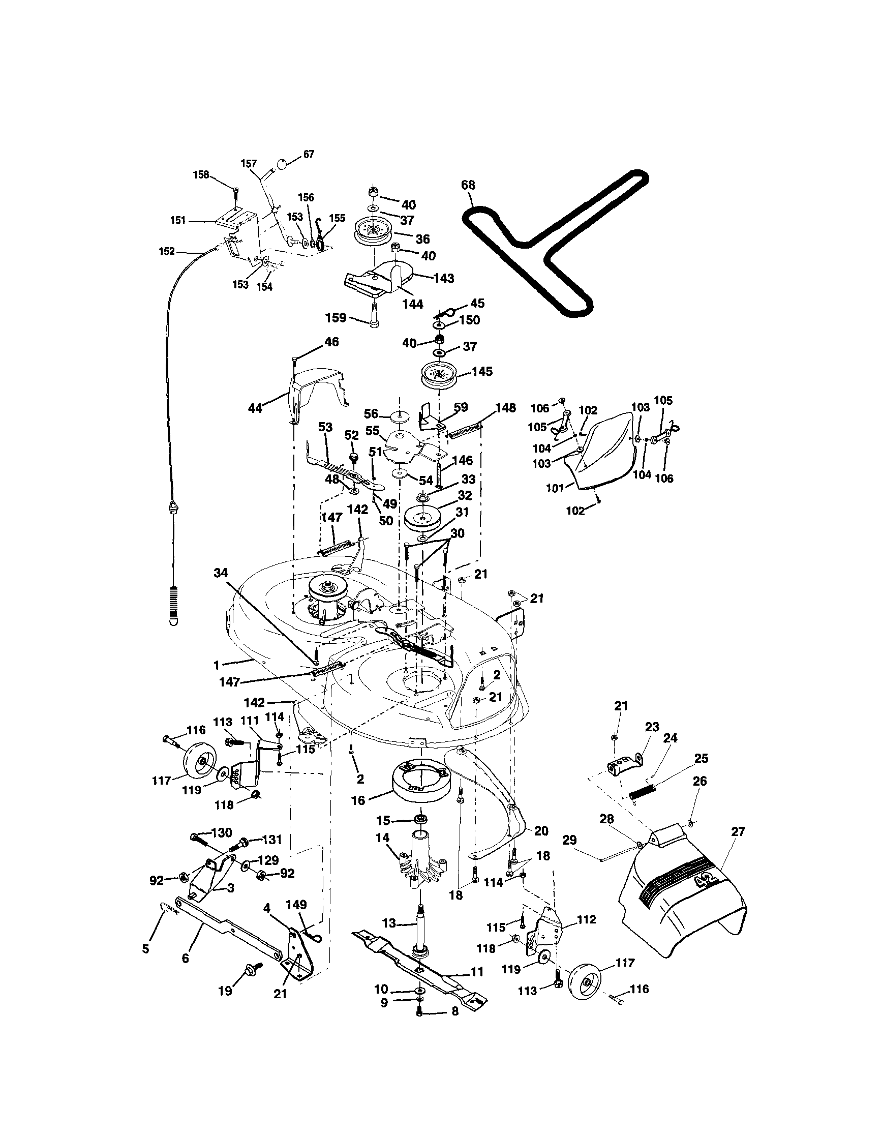 Craftsman 917272059 mower deck diagram