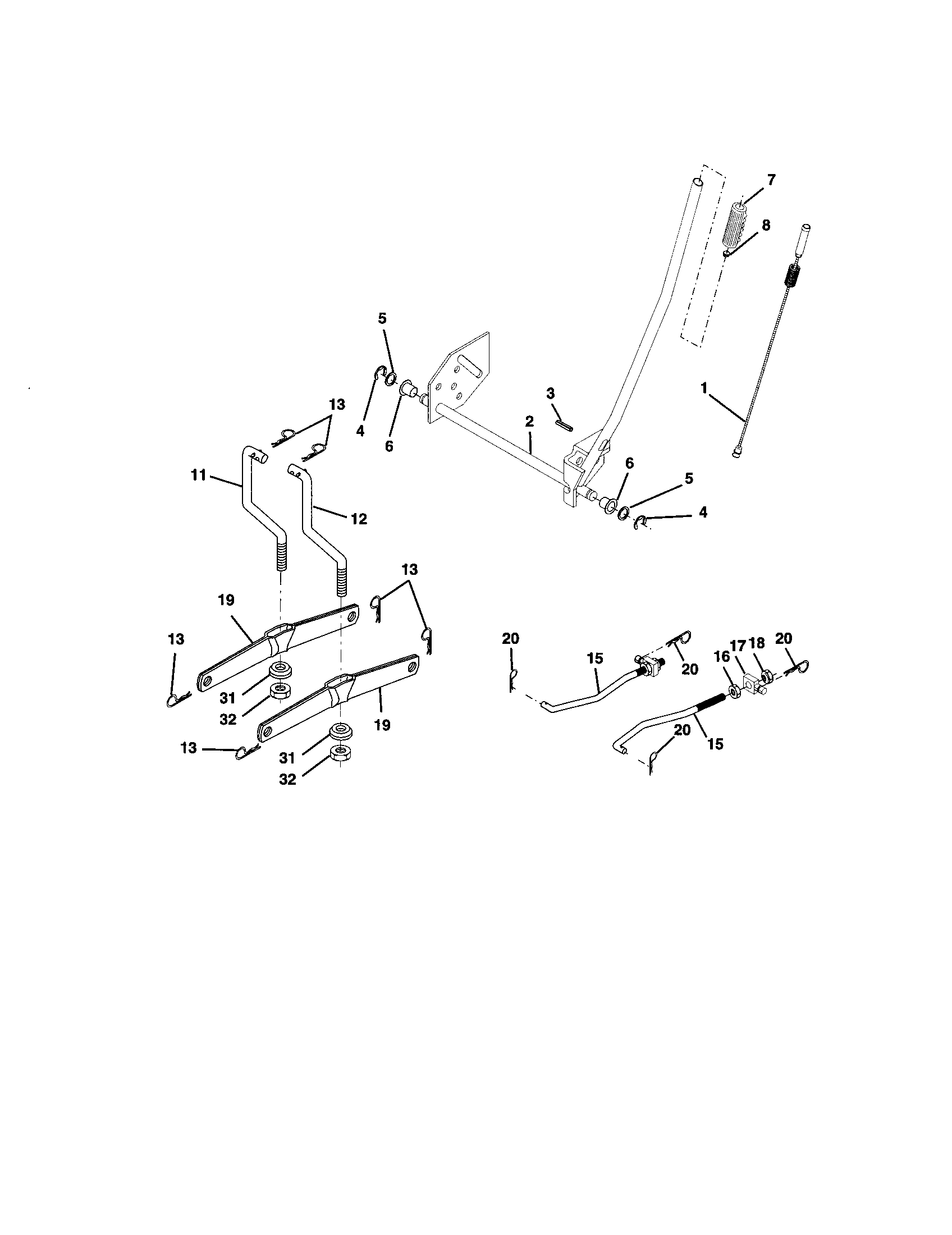 Craftsman 917272075 lift assembly diagram