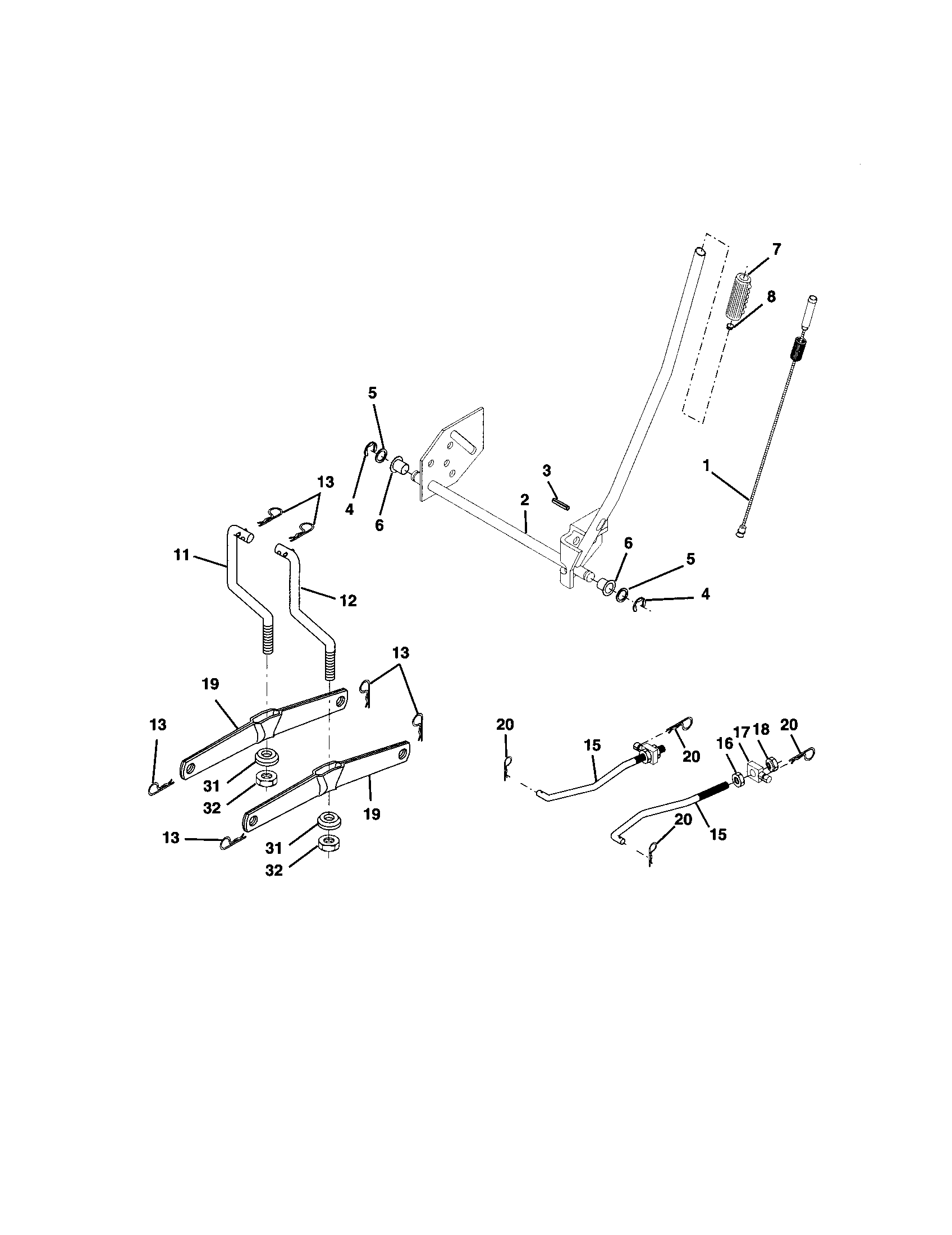 Craftsman 917272084 lift assembly diagram