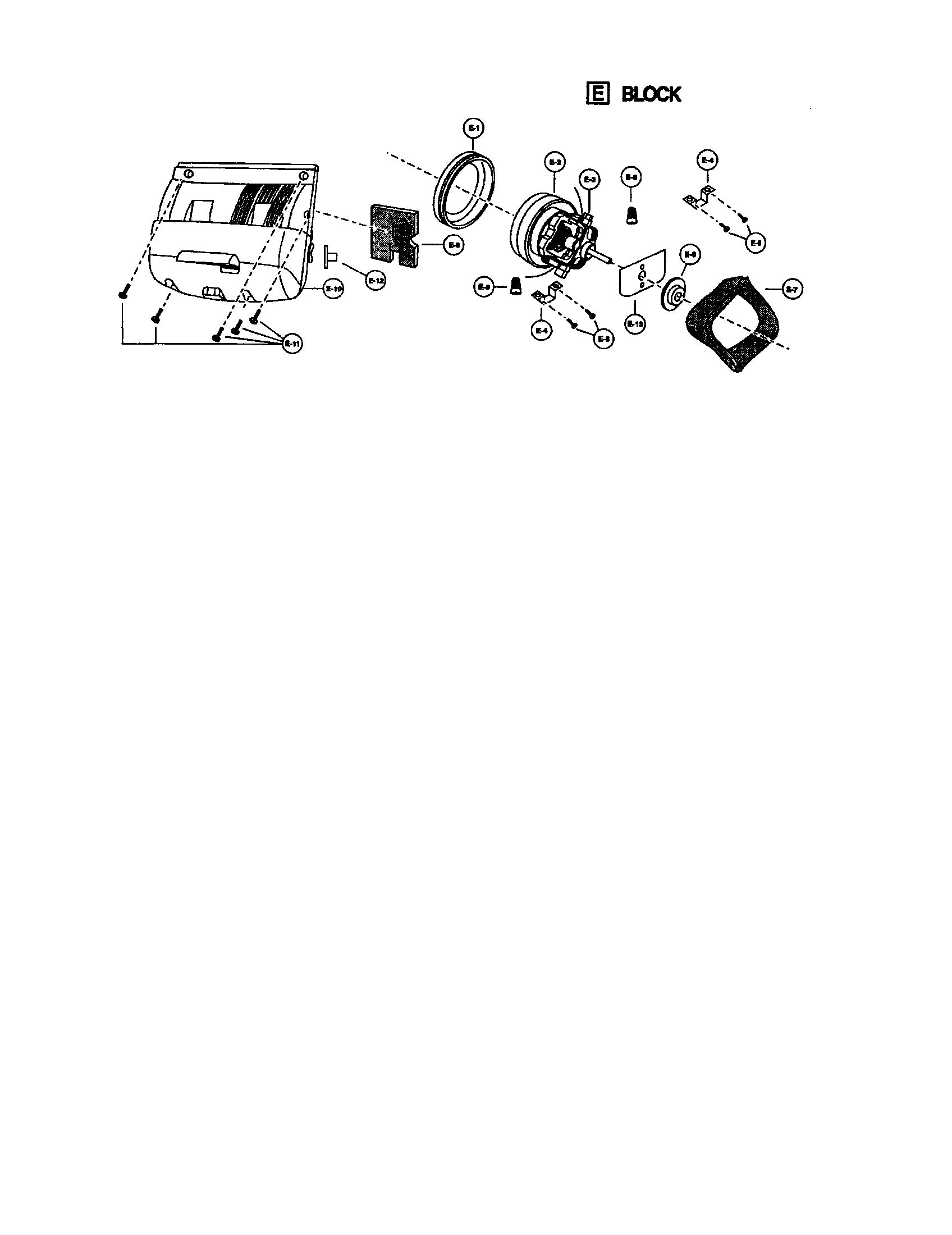 Panasonic MC-V7315-1 motor case and motor diagram