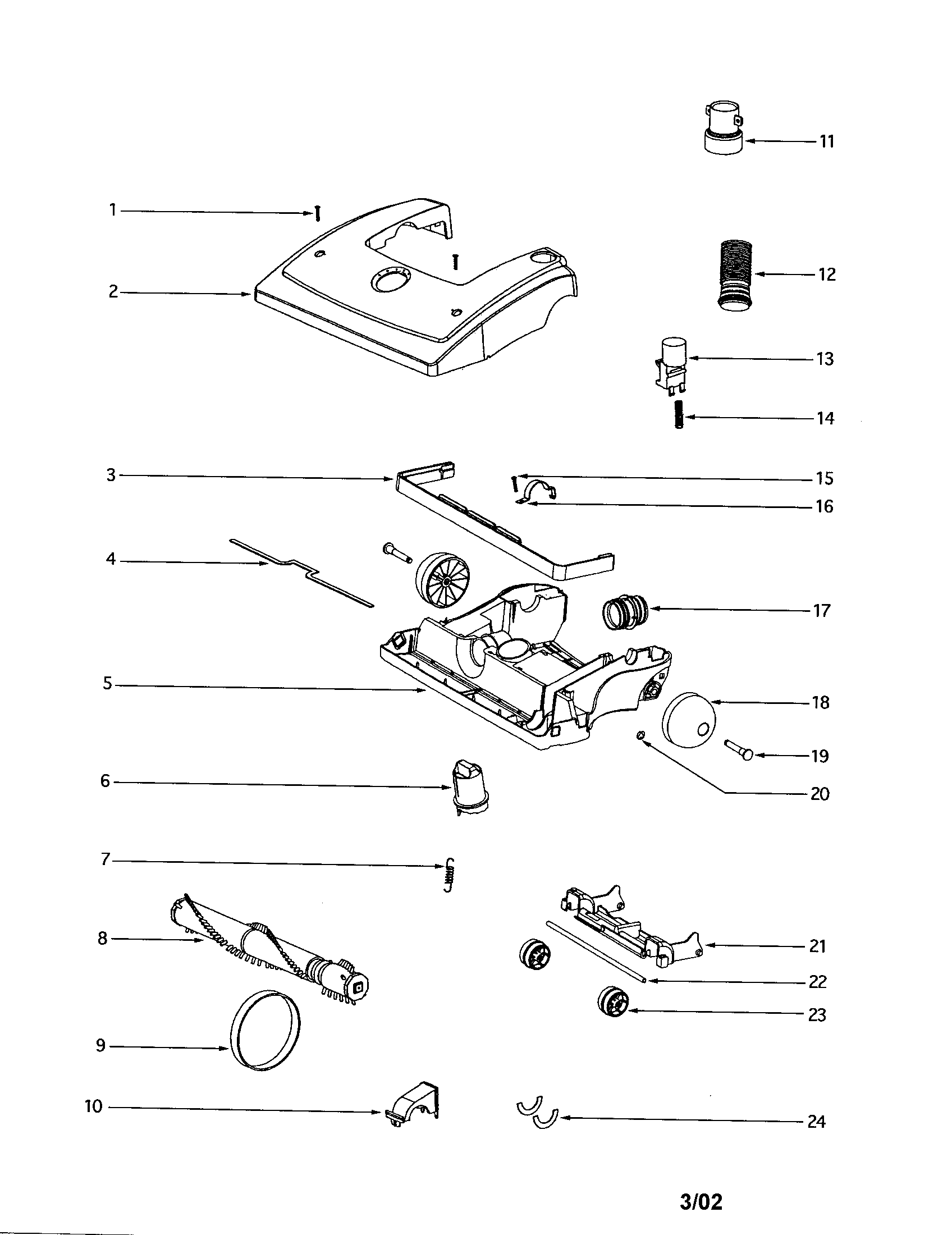 Eureka 4696AV hood/base diagram