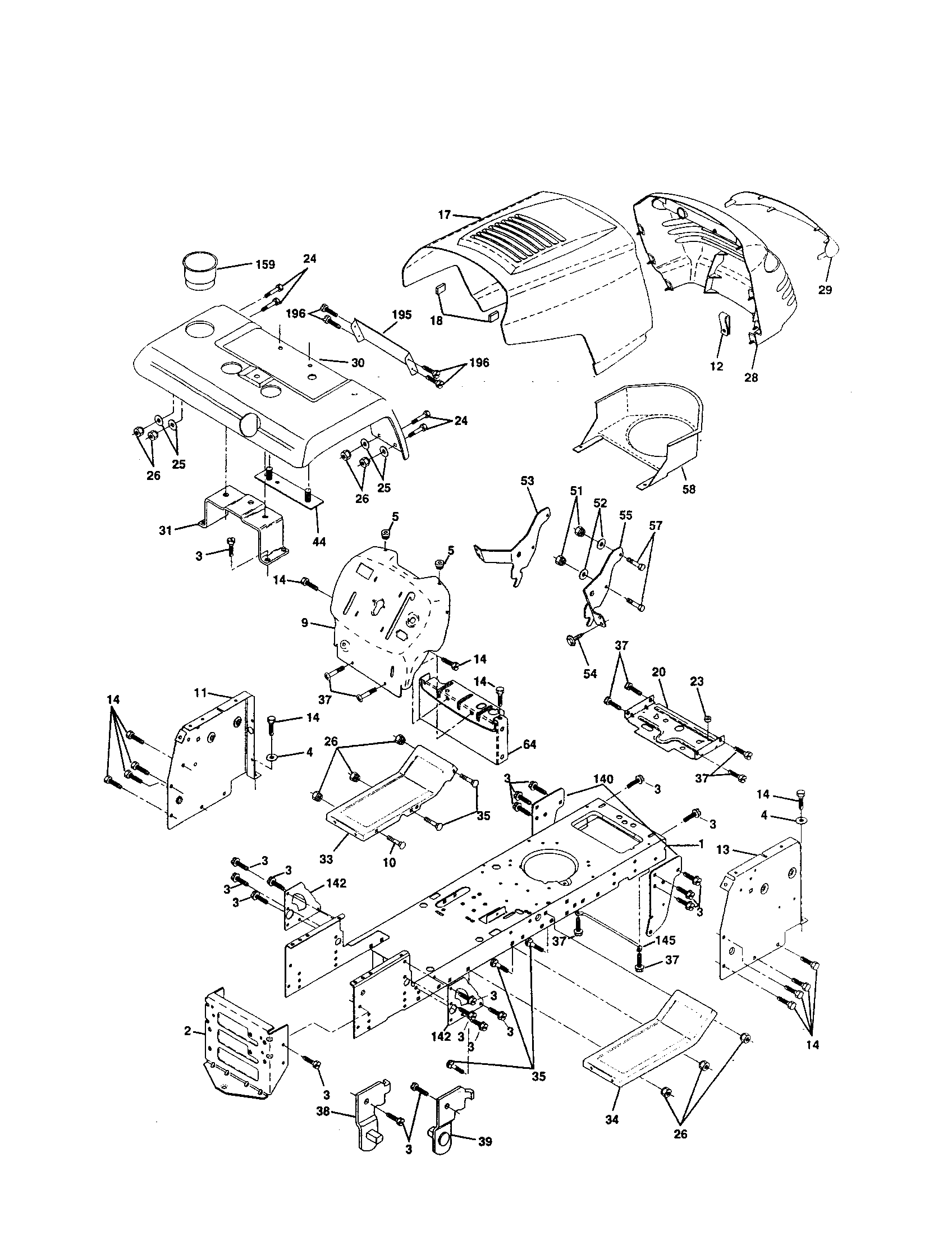 Poulan 917279760 chassis and enclosures diagram