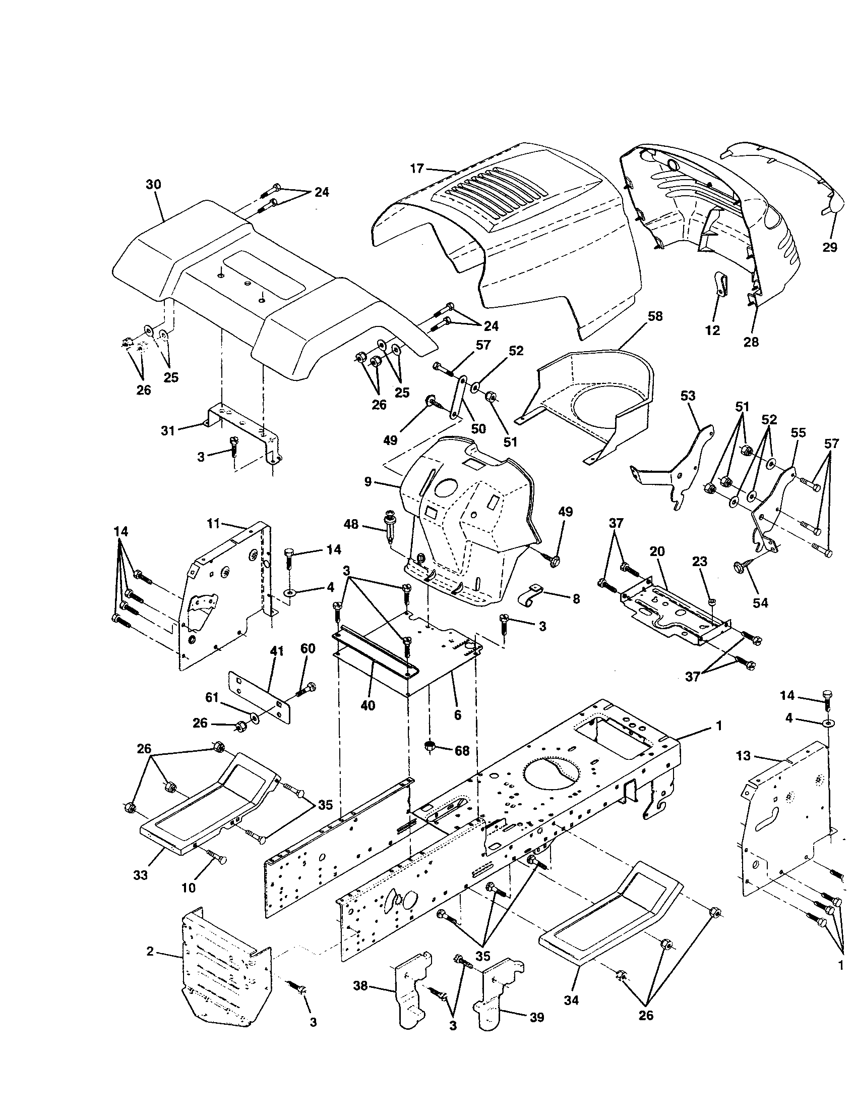 Craftsman 917259950 chassis and enclosures diagram
