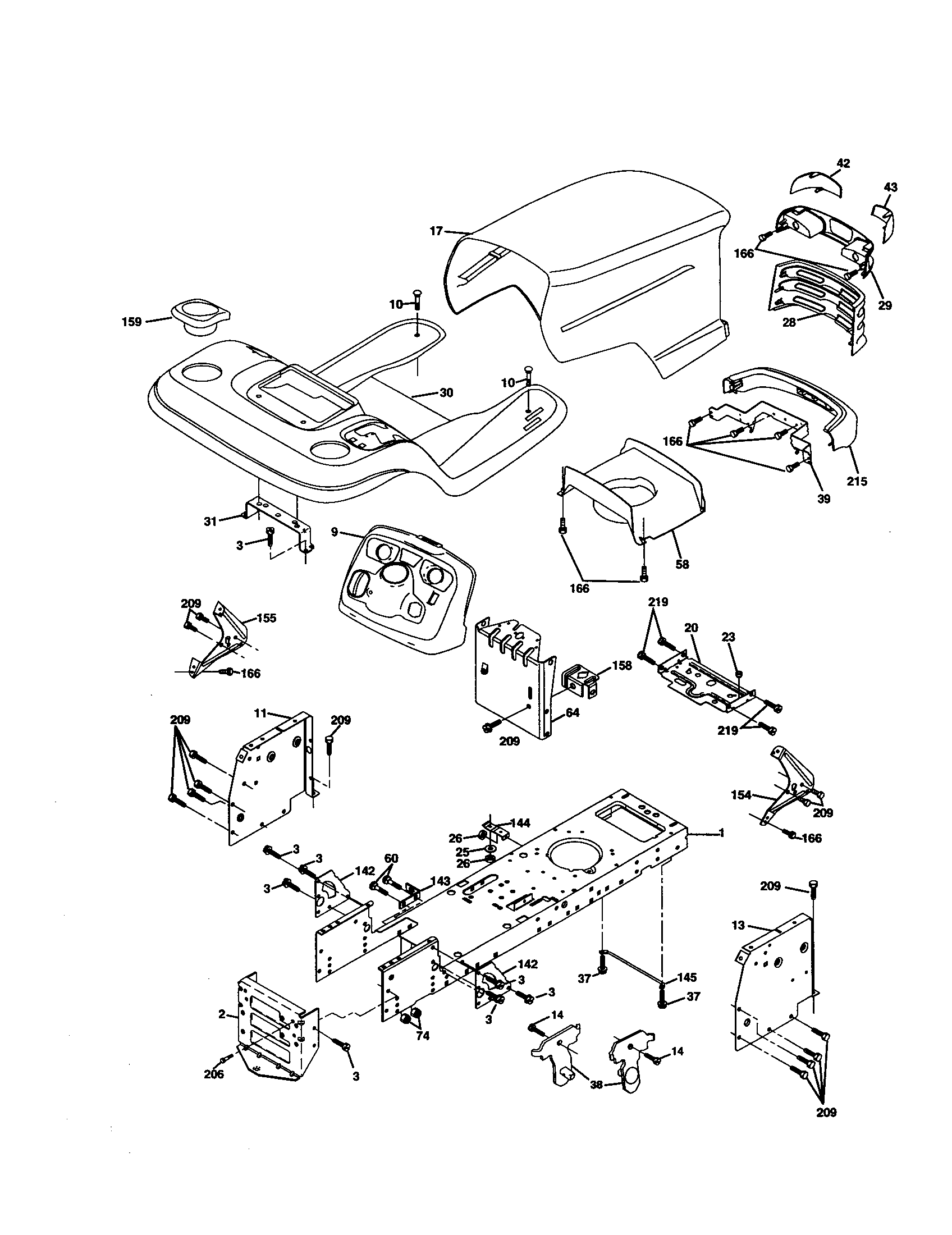 Craftsman 917277080 chassis and enclosures diagram