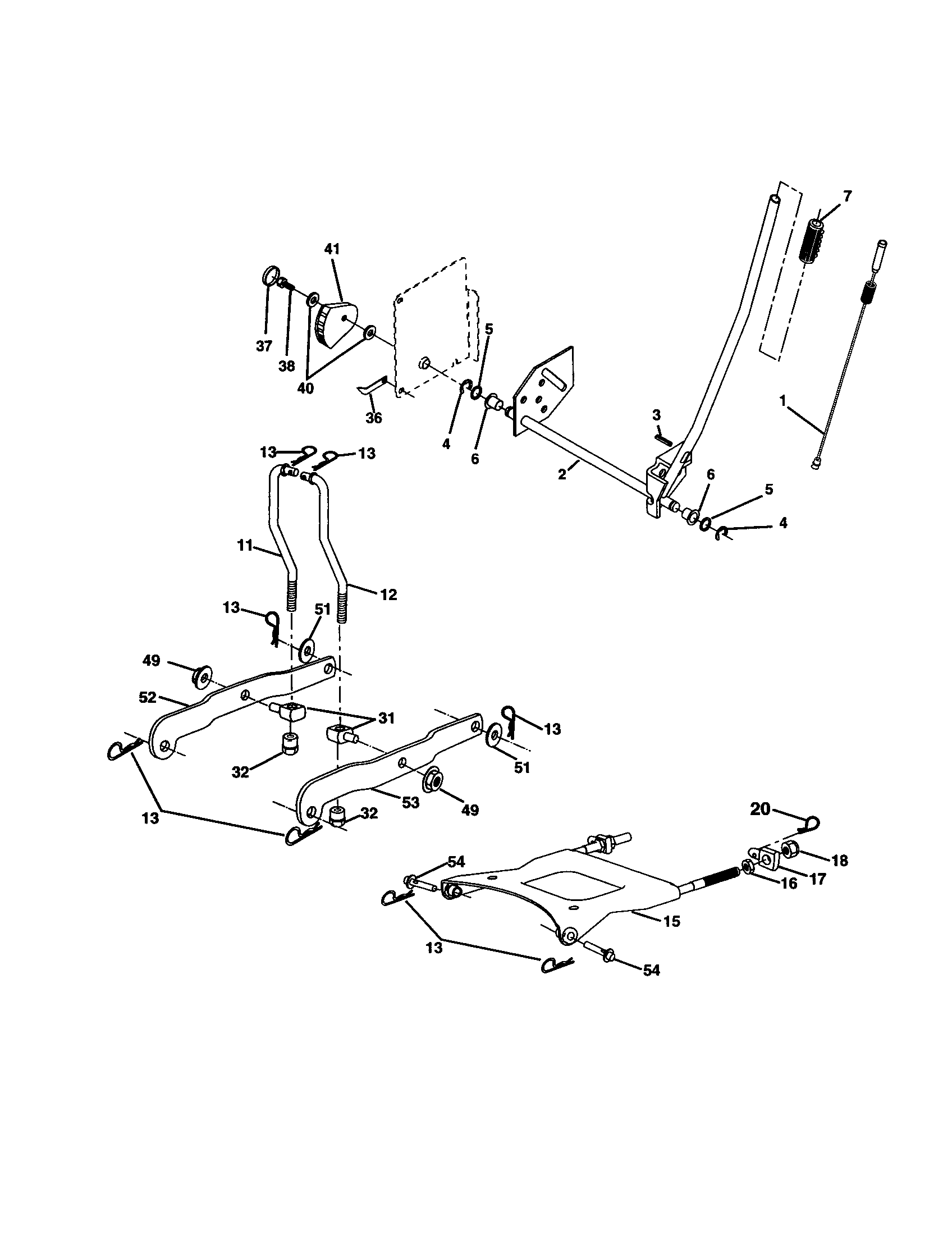 Craftsman 917277080 lift assembly diagram