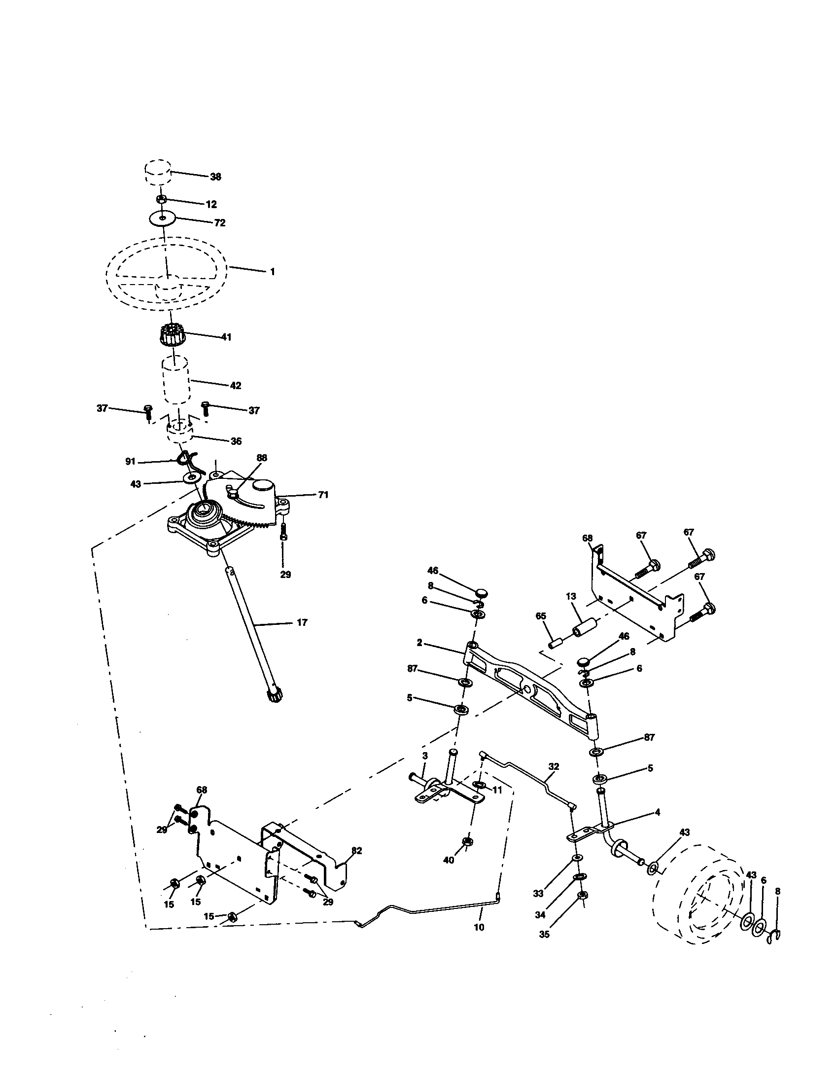 Craftsman 917277080 steering diagram