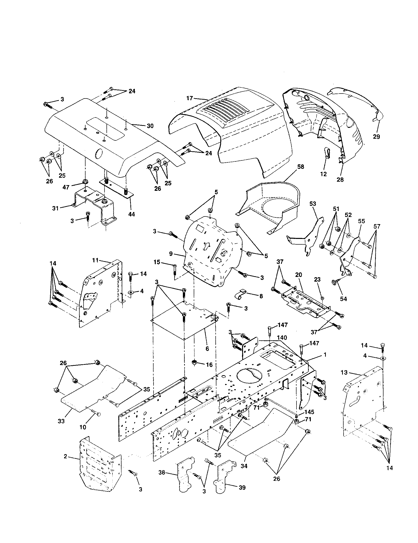Craftsman 917259920 chassis and enclosures diagram