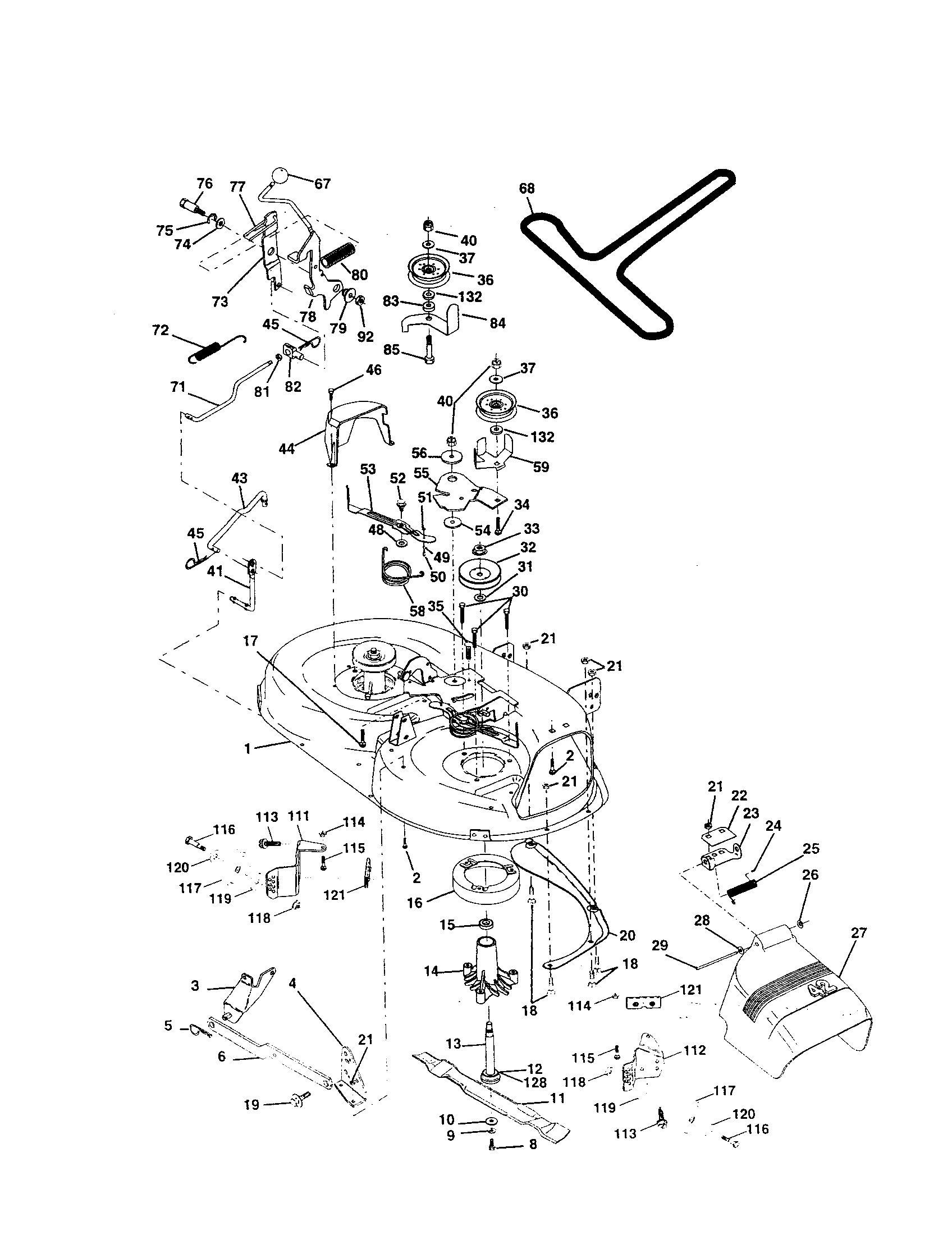 Craftsman 917259920 mower deck diagram