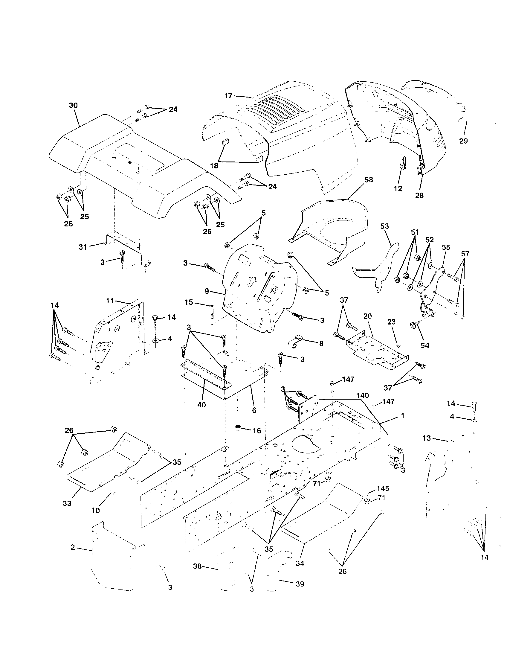 Craftsman 917259910 chassis and enclosures diagram