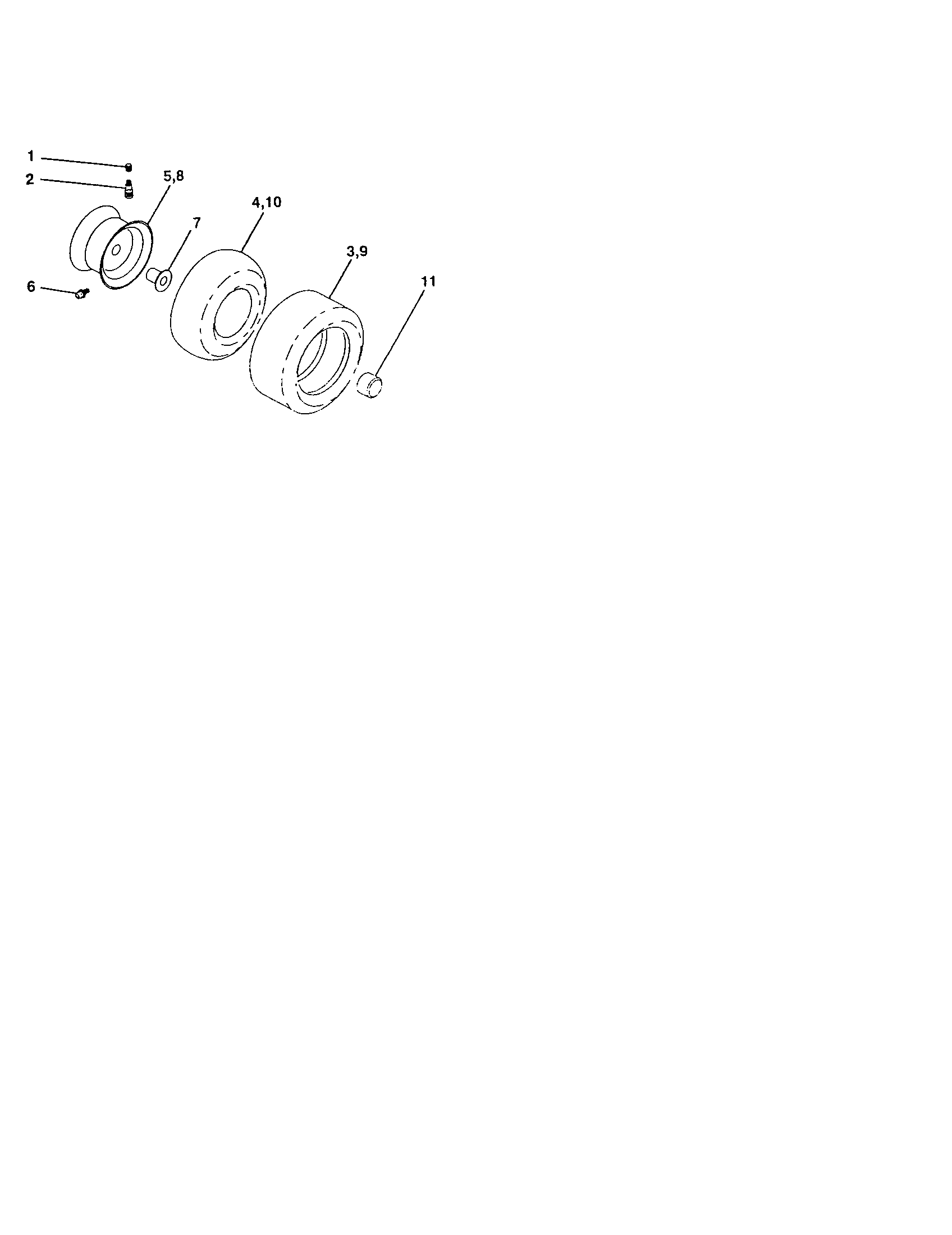 Craftsman 917259910 wheels and tires diagram