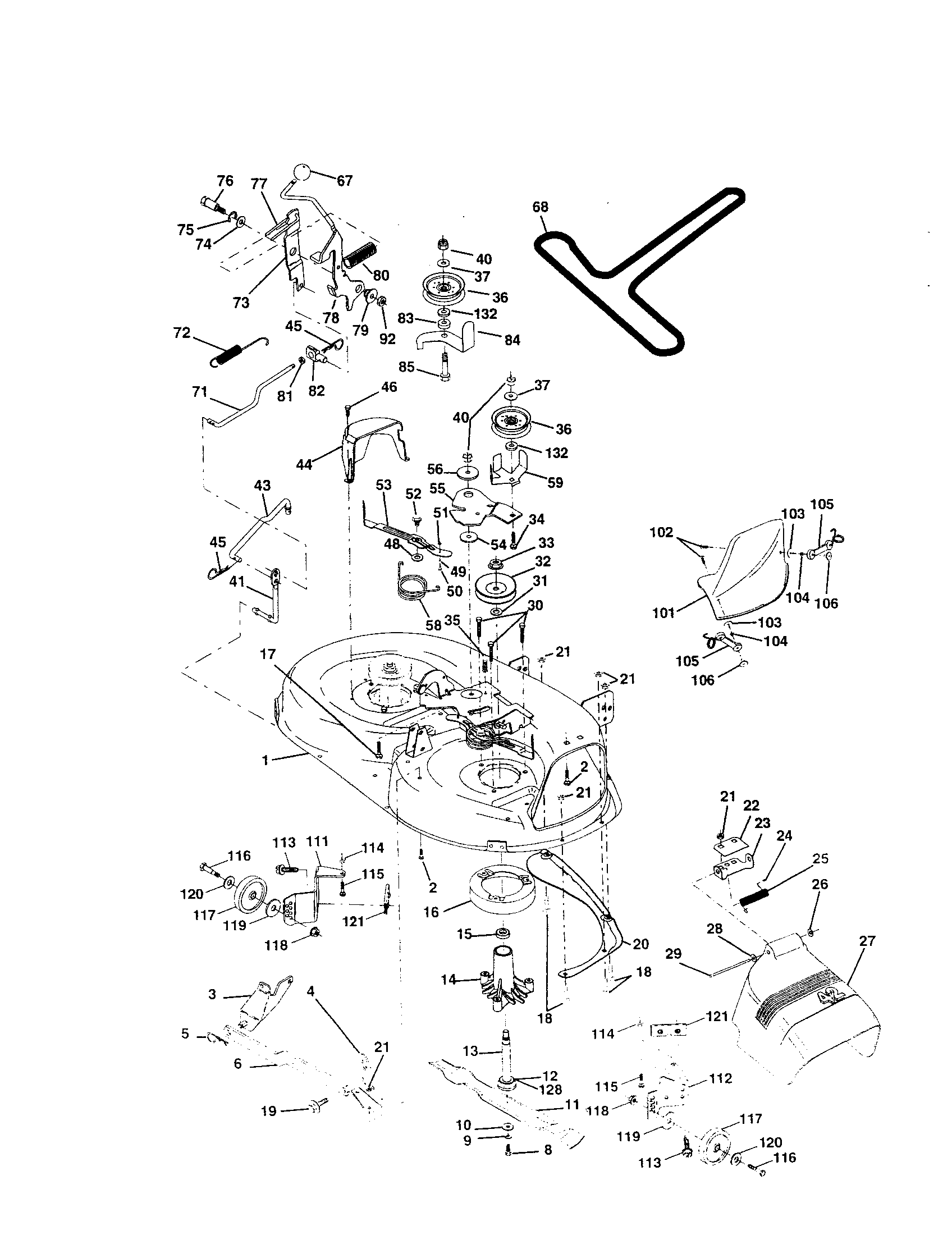 Craftsman 917259910 mower deck diagram