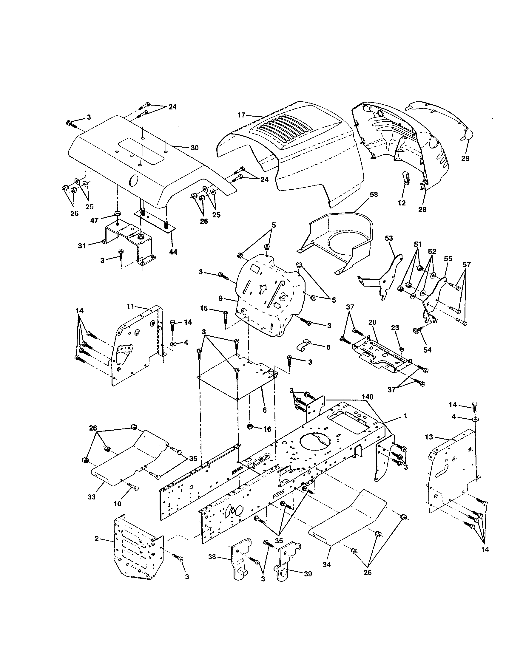 Craftsman 917259940 chassis and enclosures diagram