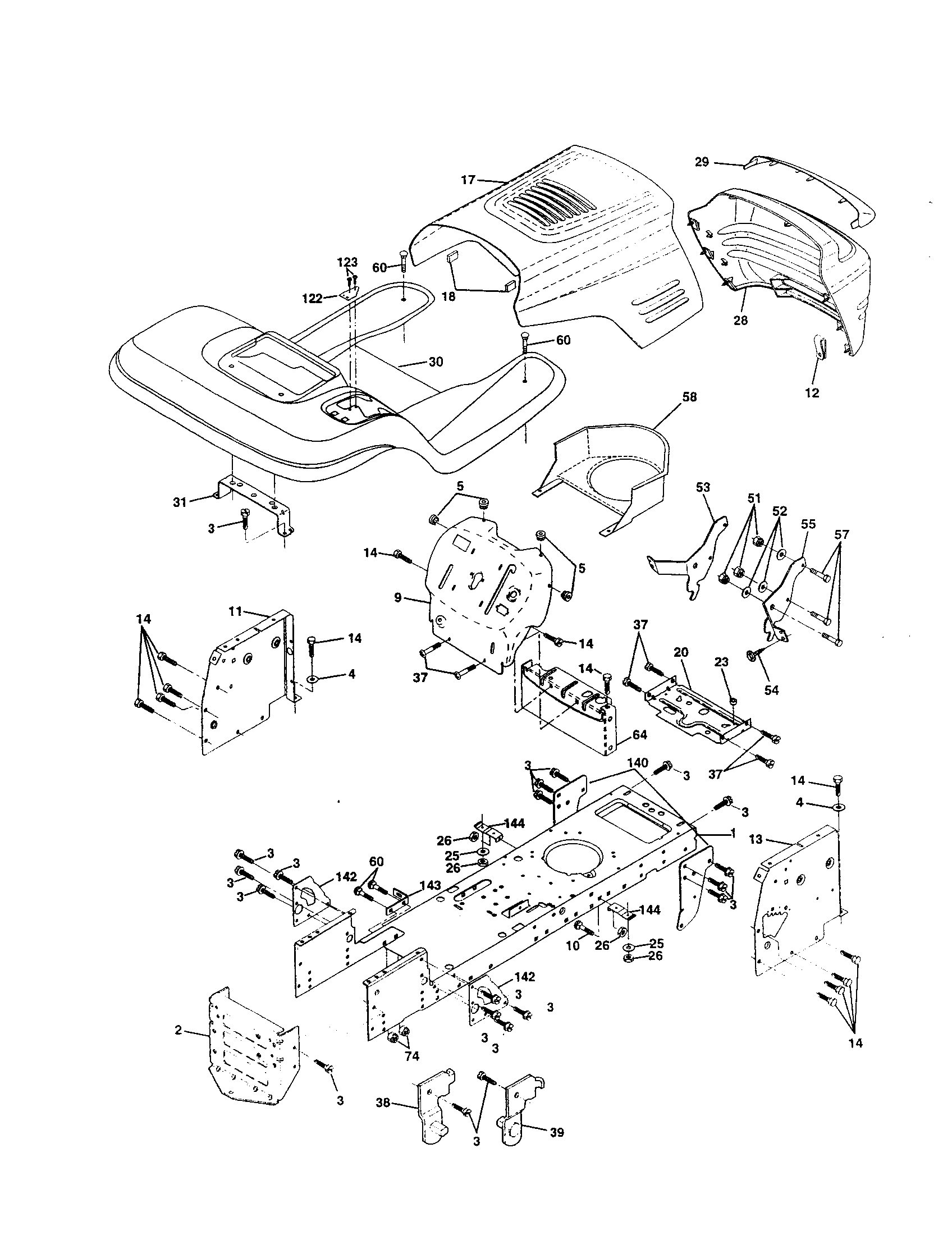 Craftsman 917252770 chassis and enclosures diagram