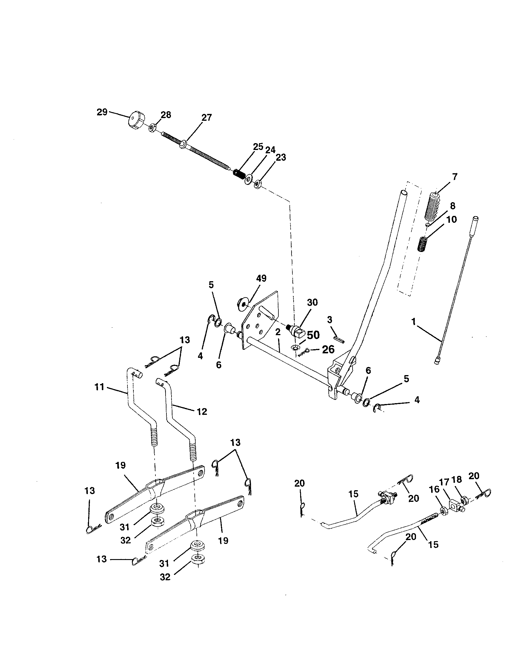 Craftsman 917252770 mower lift diagram
