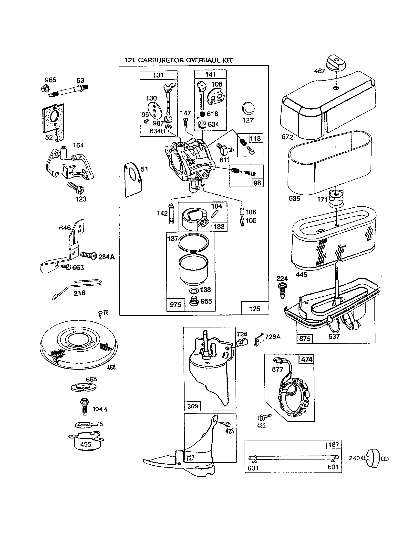 Craftsman 917256451 carburetor/air cleaner body diagram