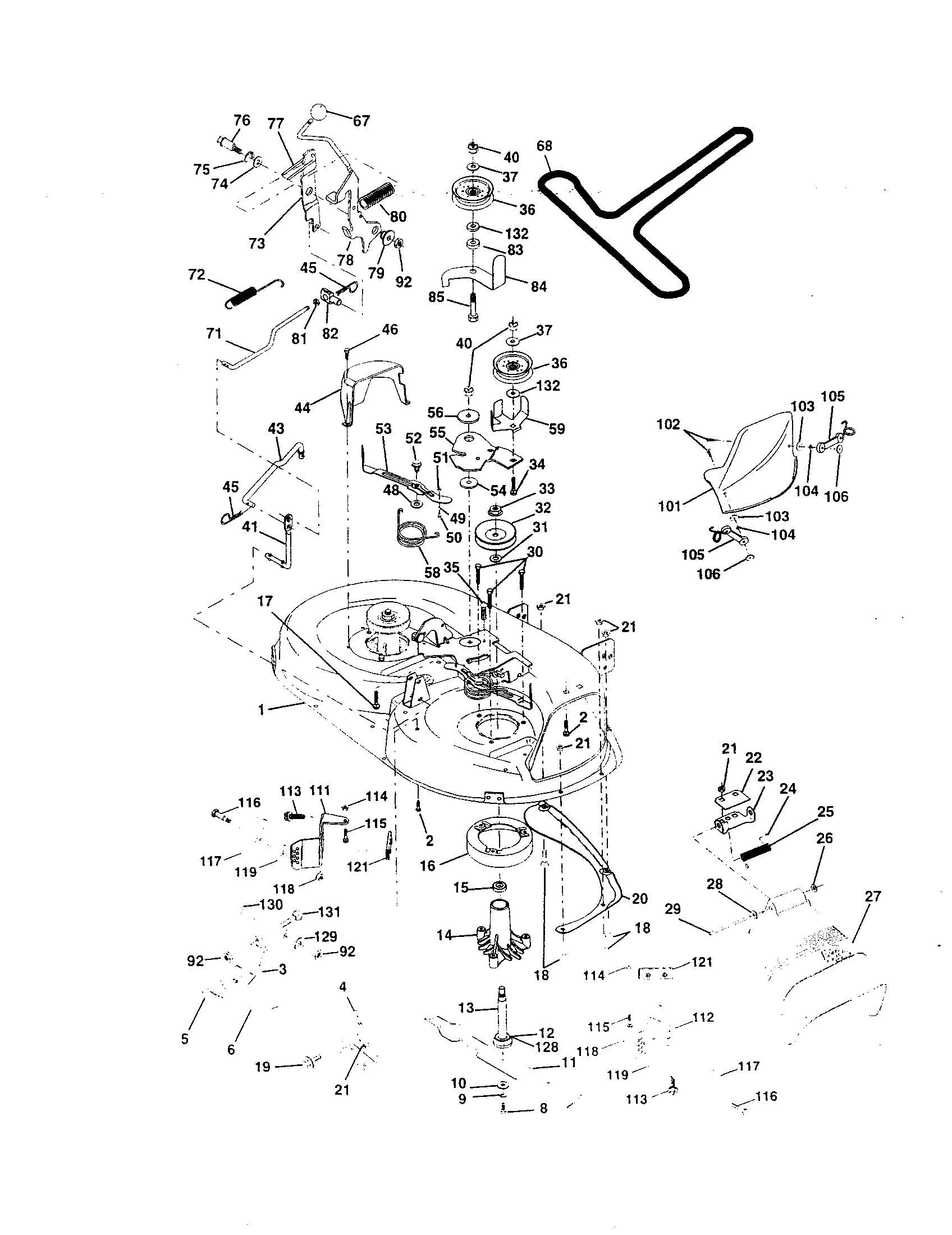 Craftsman 917252720 mower deck diagram