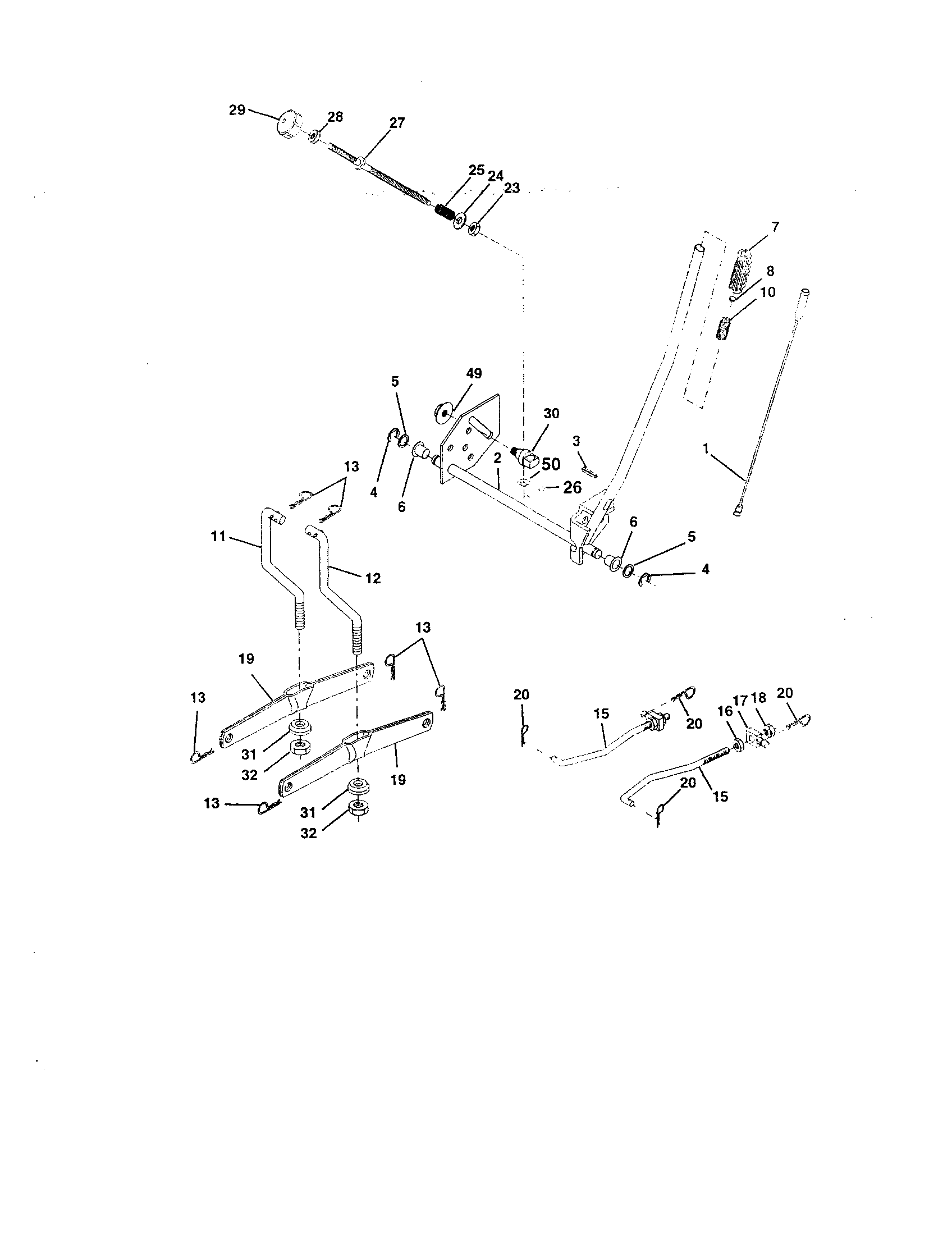 Craftsman 917252720 mower lift diagram