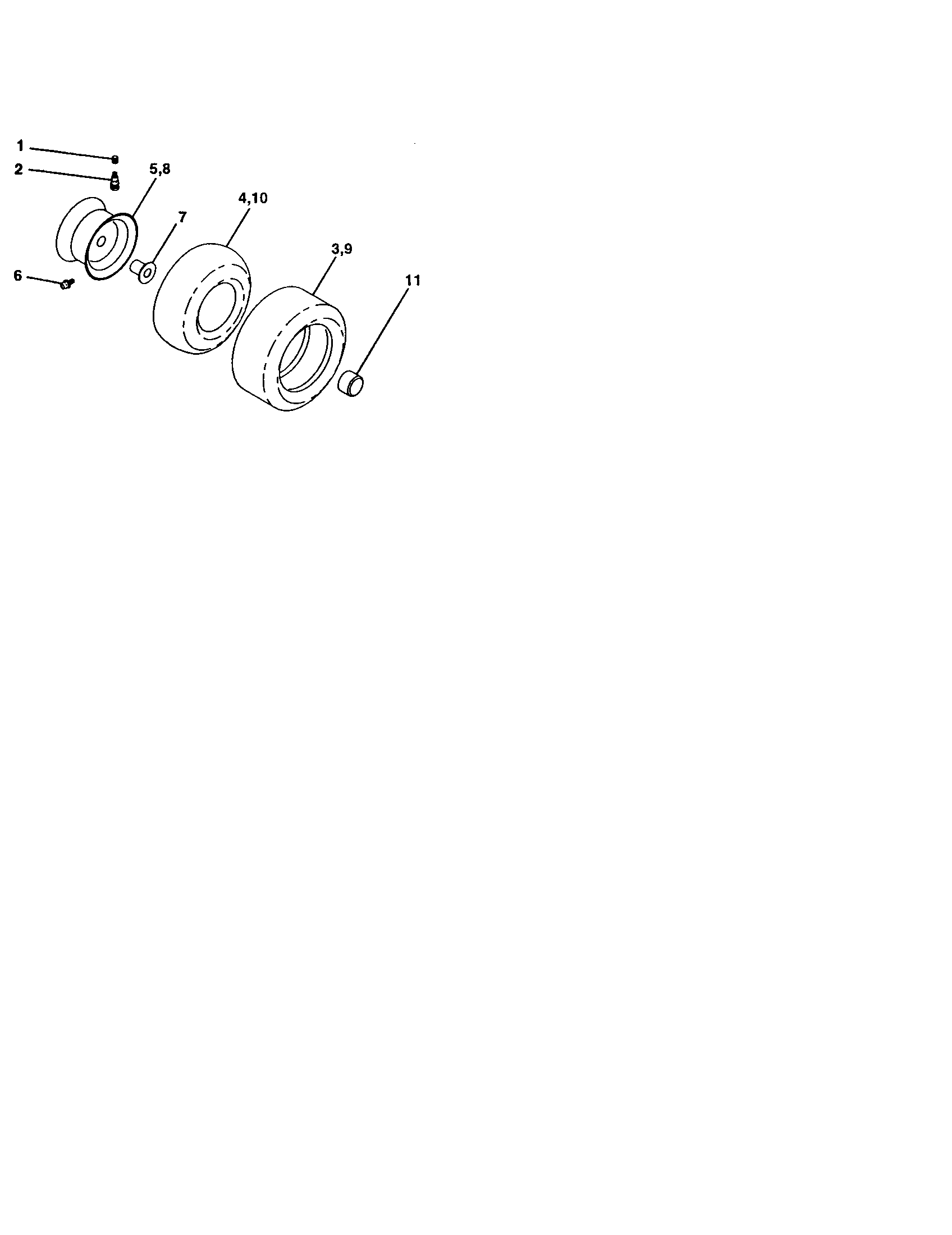 Craftsman 917252800 wheels and tires diagram