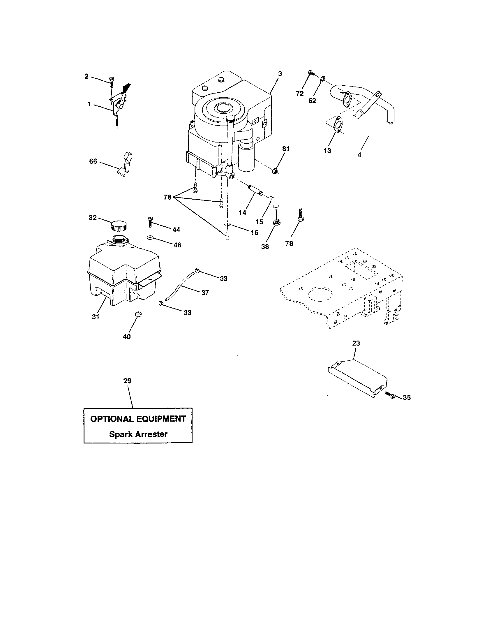 Yard Pro Y14542B engine diagram