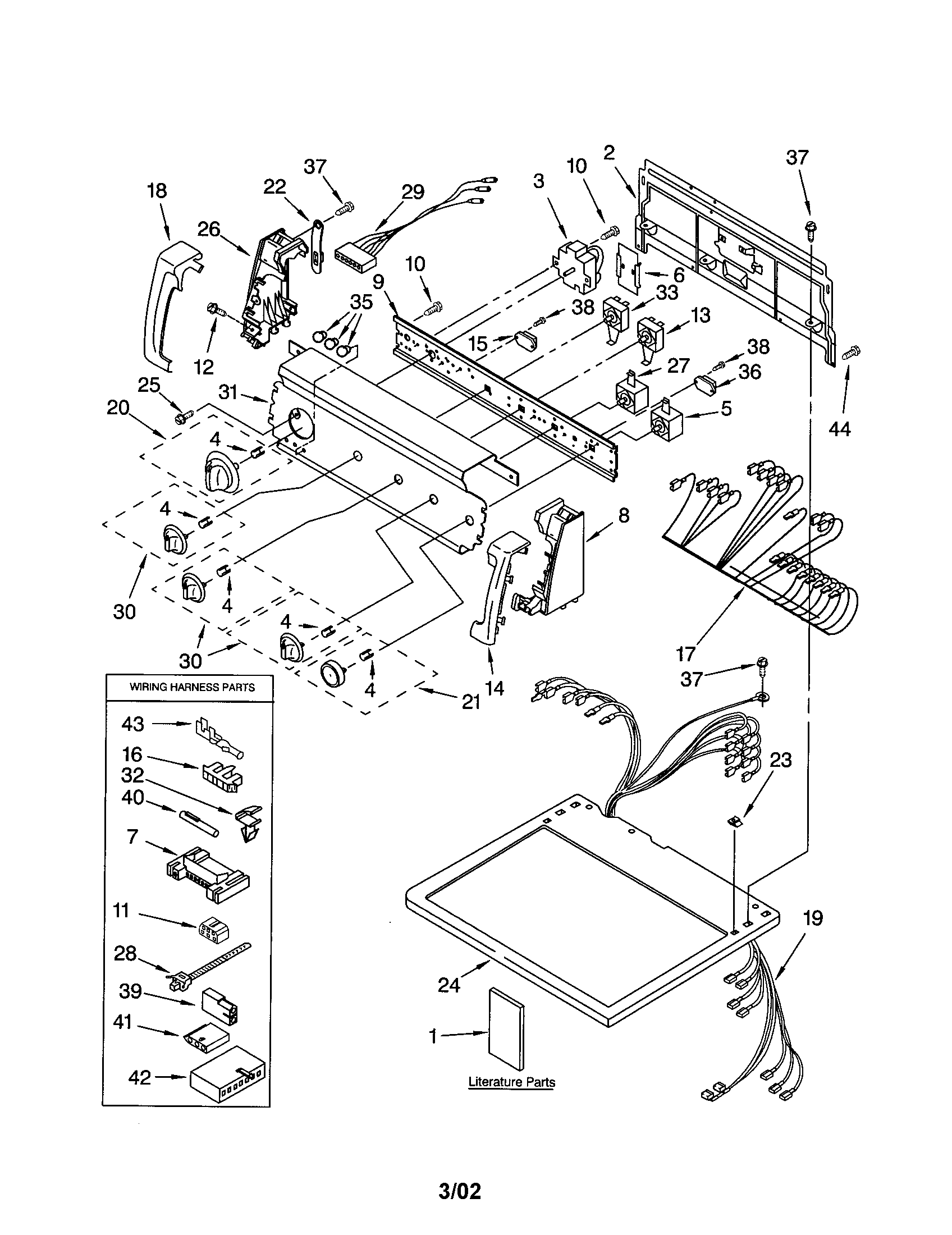 Kenmore 11062992101 top and console diagram