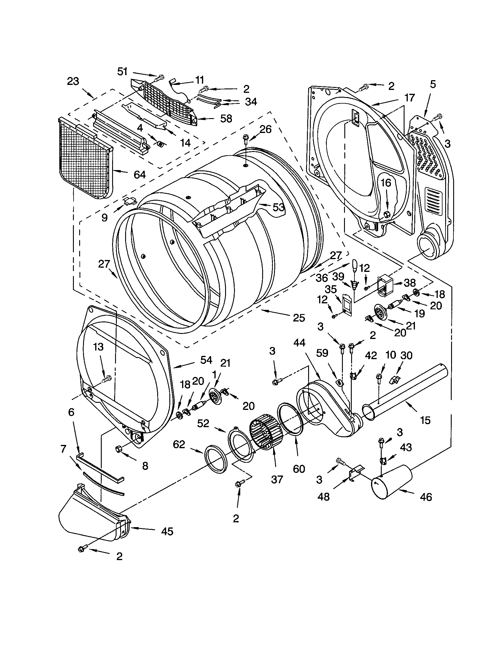 Kenmore 11073034101 bulkhead diagram
