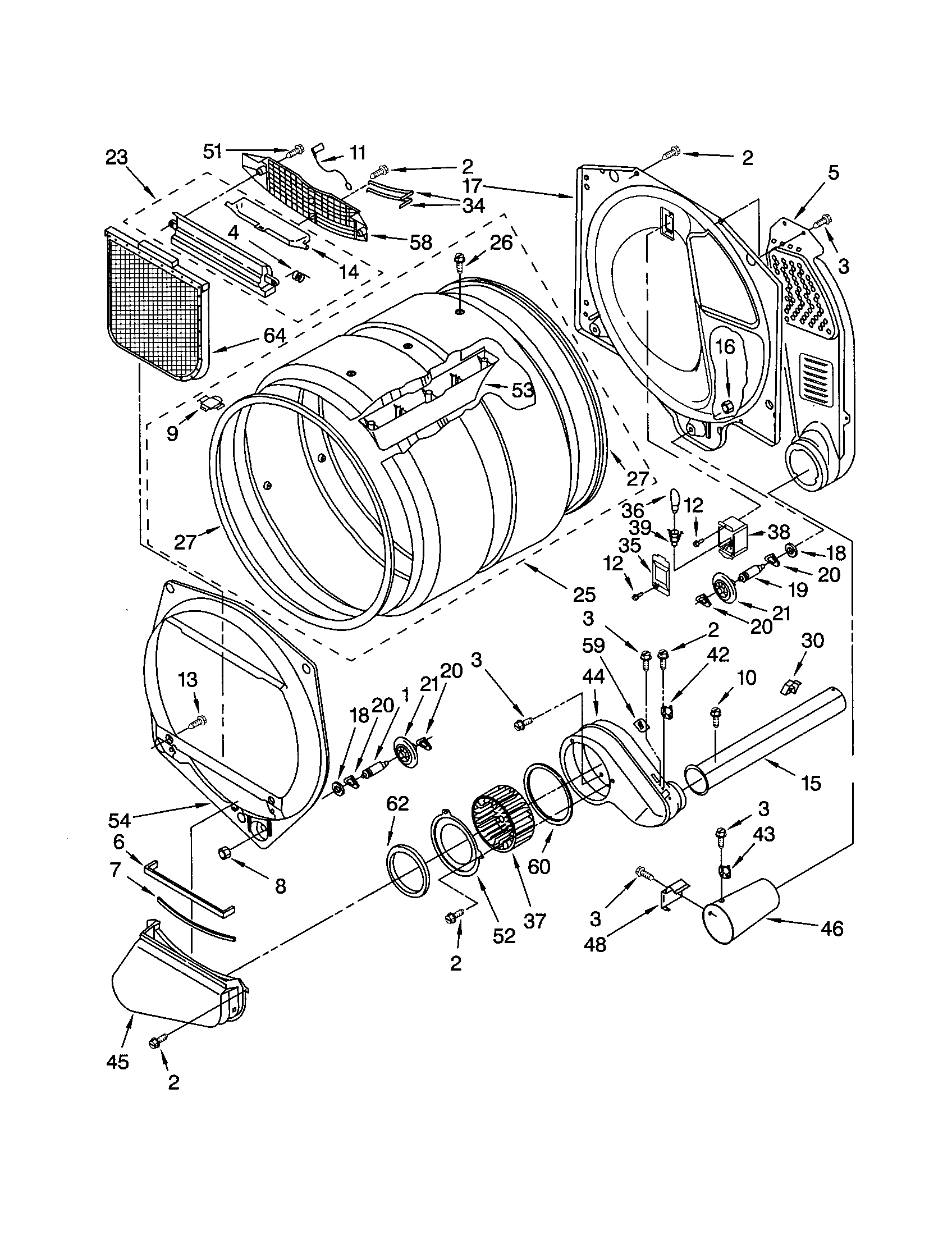 Kenmore 11072974102 bulkhead diagram