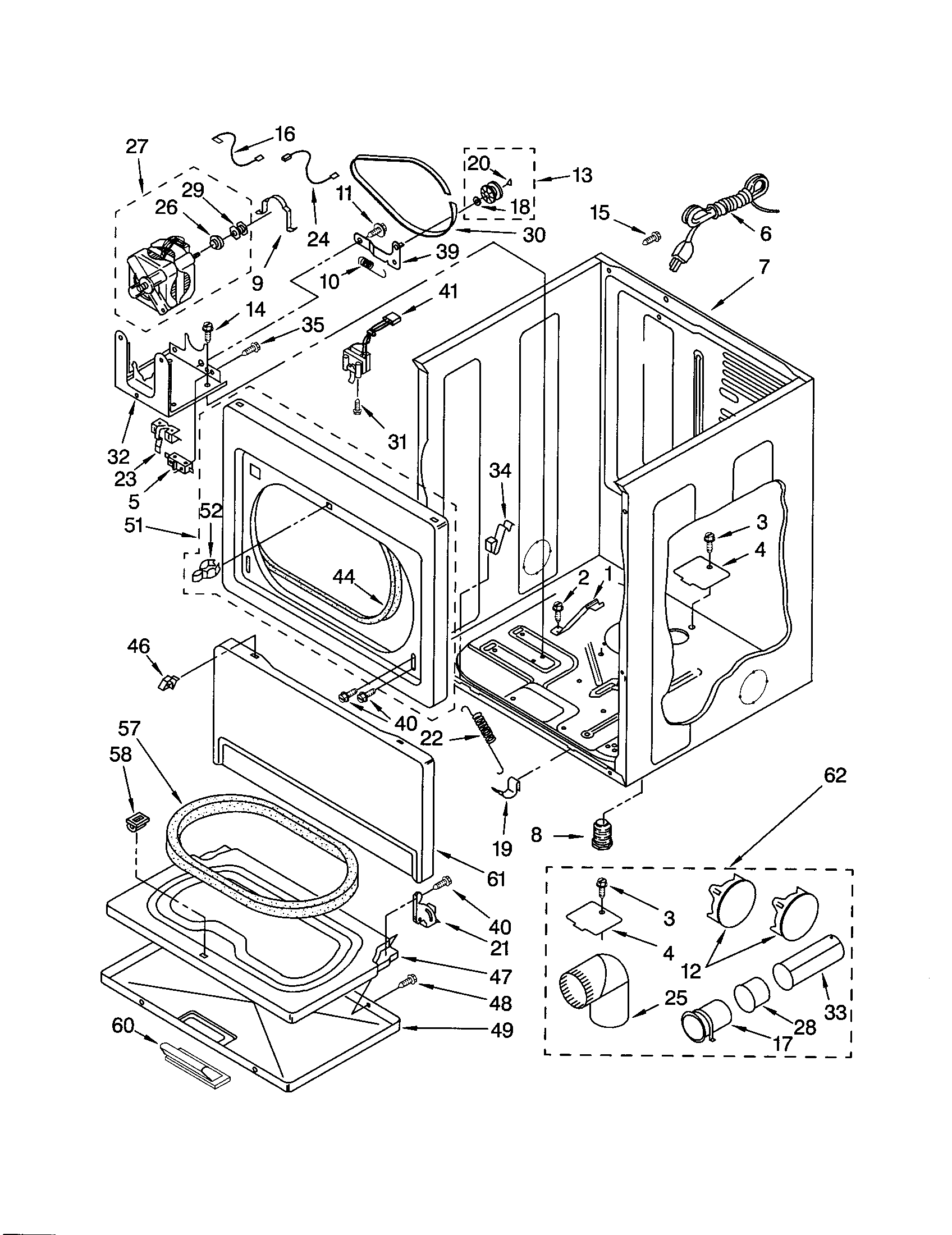 Kenmore 11073024101 cabinet diagram