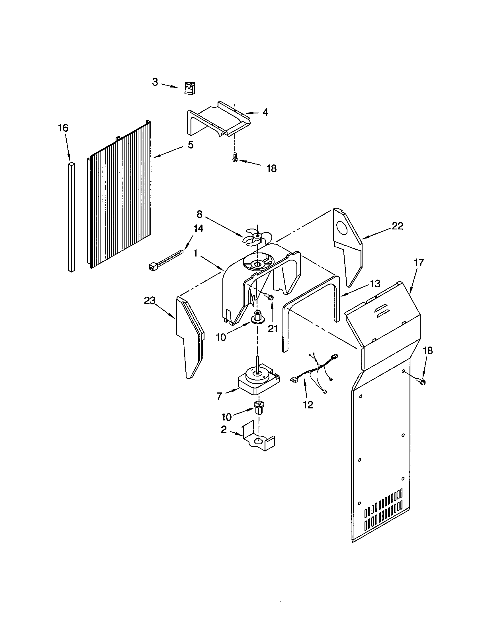 Kenmore 10653252201 air flow diagram