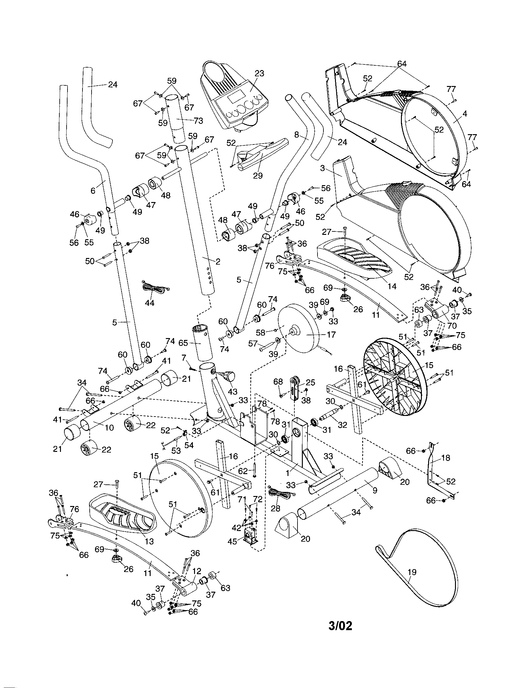HealthRider HREL49010 healthrider 830 diagram