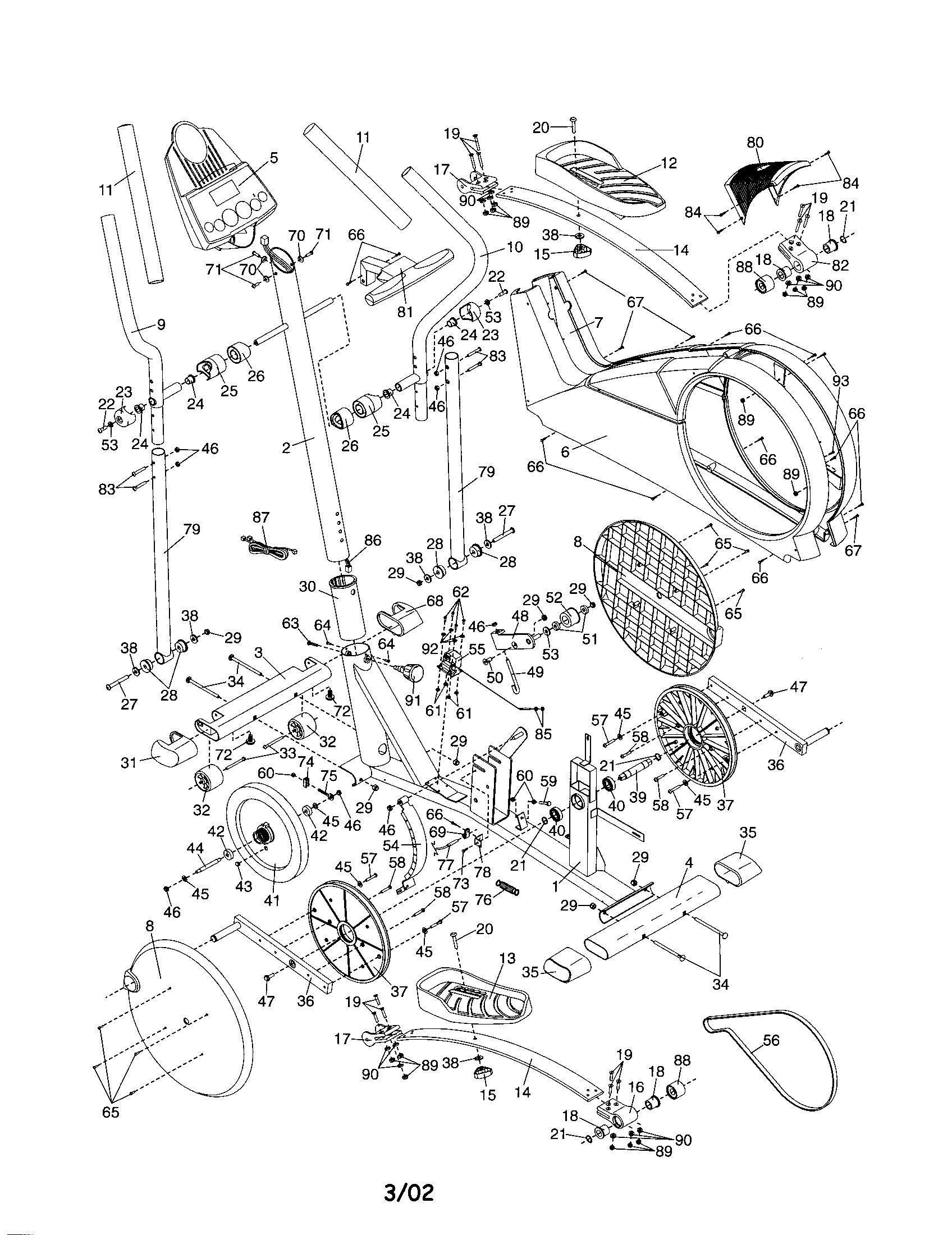 HealthRider HREL69010 healthrider 860 diagram