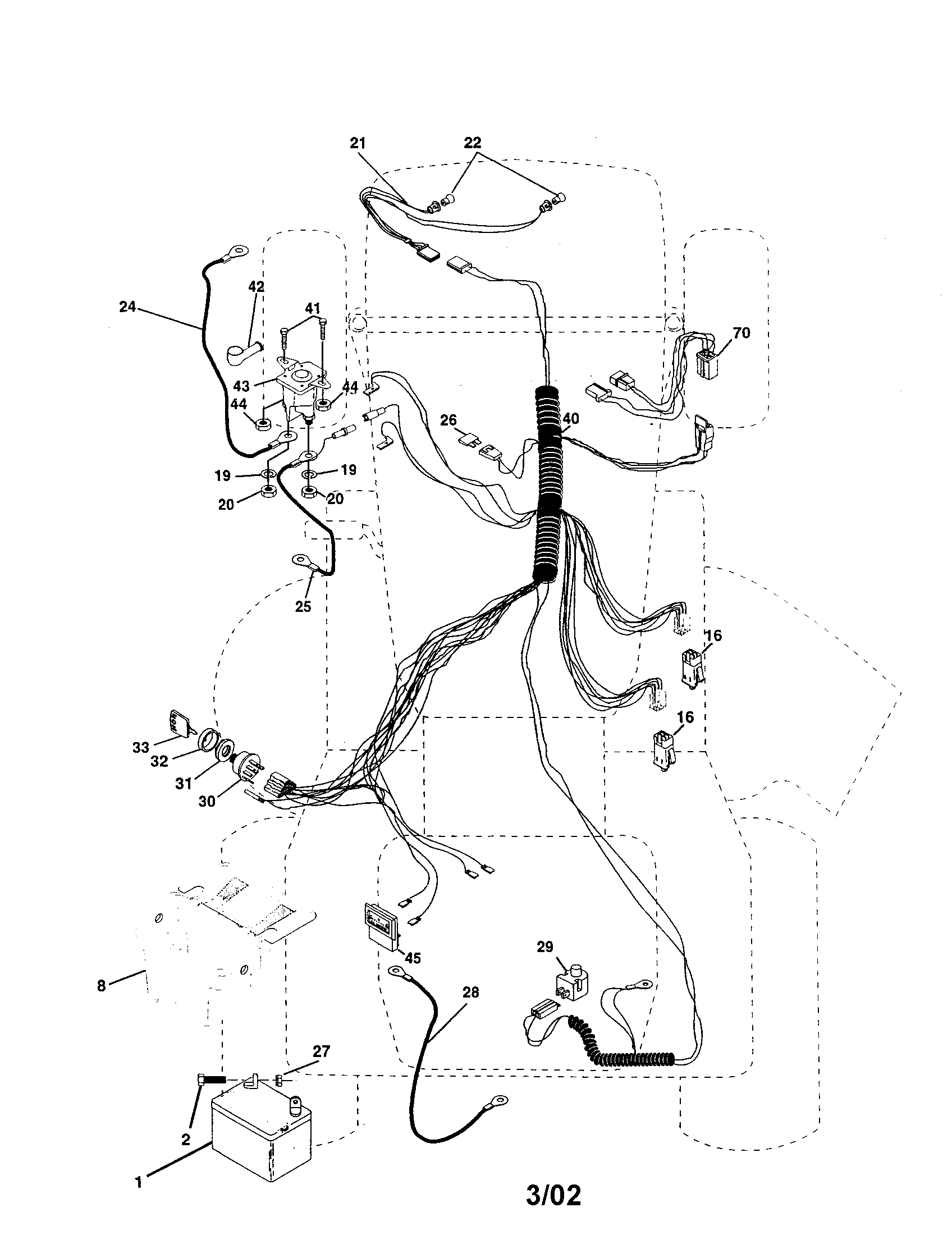 Poulan PPR17H42STA electrical diagram