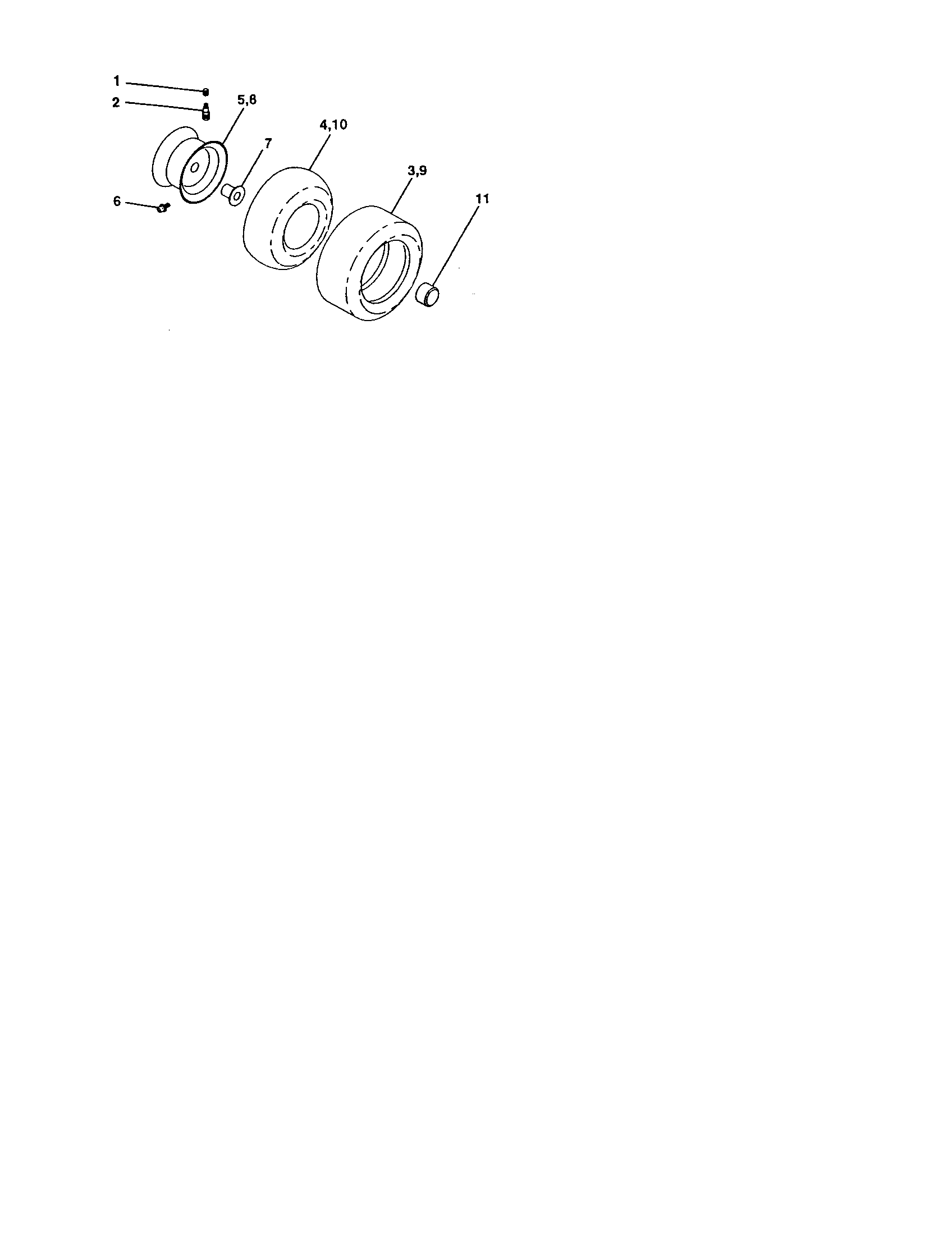 Poulan PPR17H42STA wheels and tires diagram