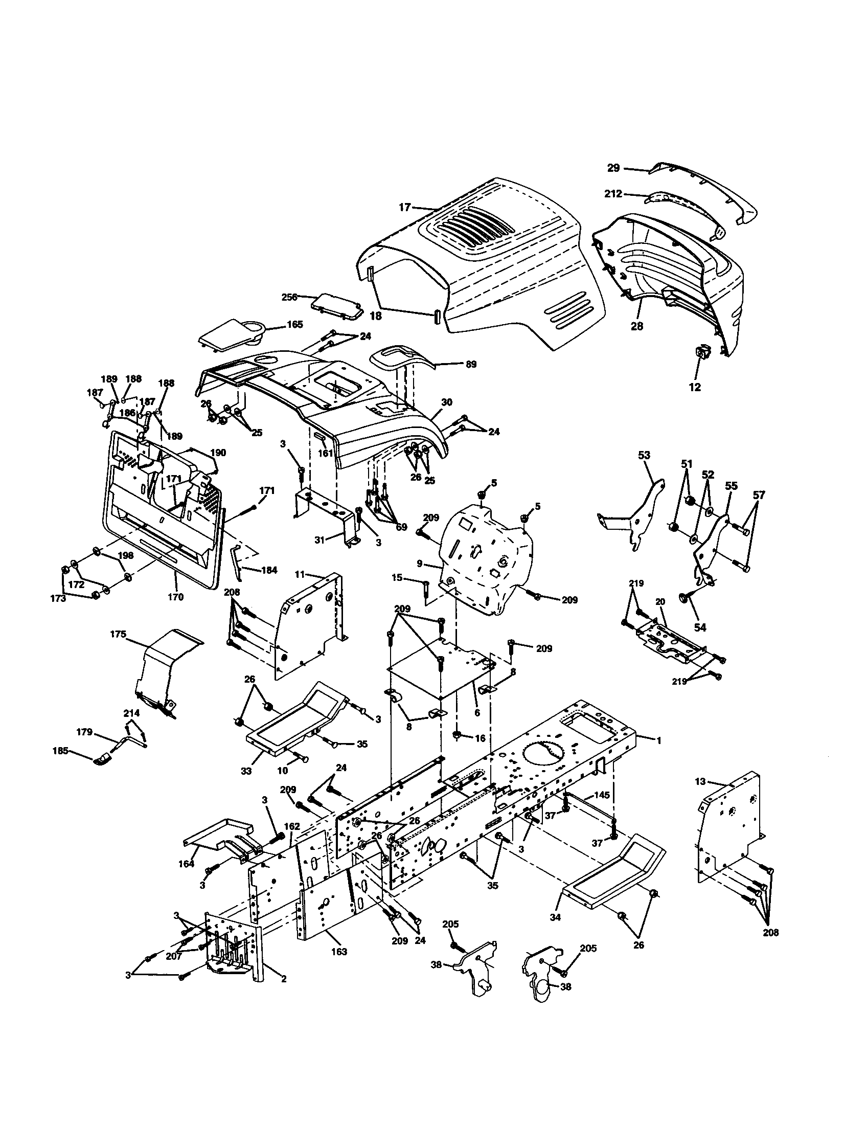 Craftsman 917277120 chassis and enclosures diagram