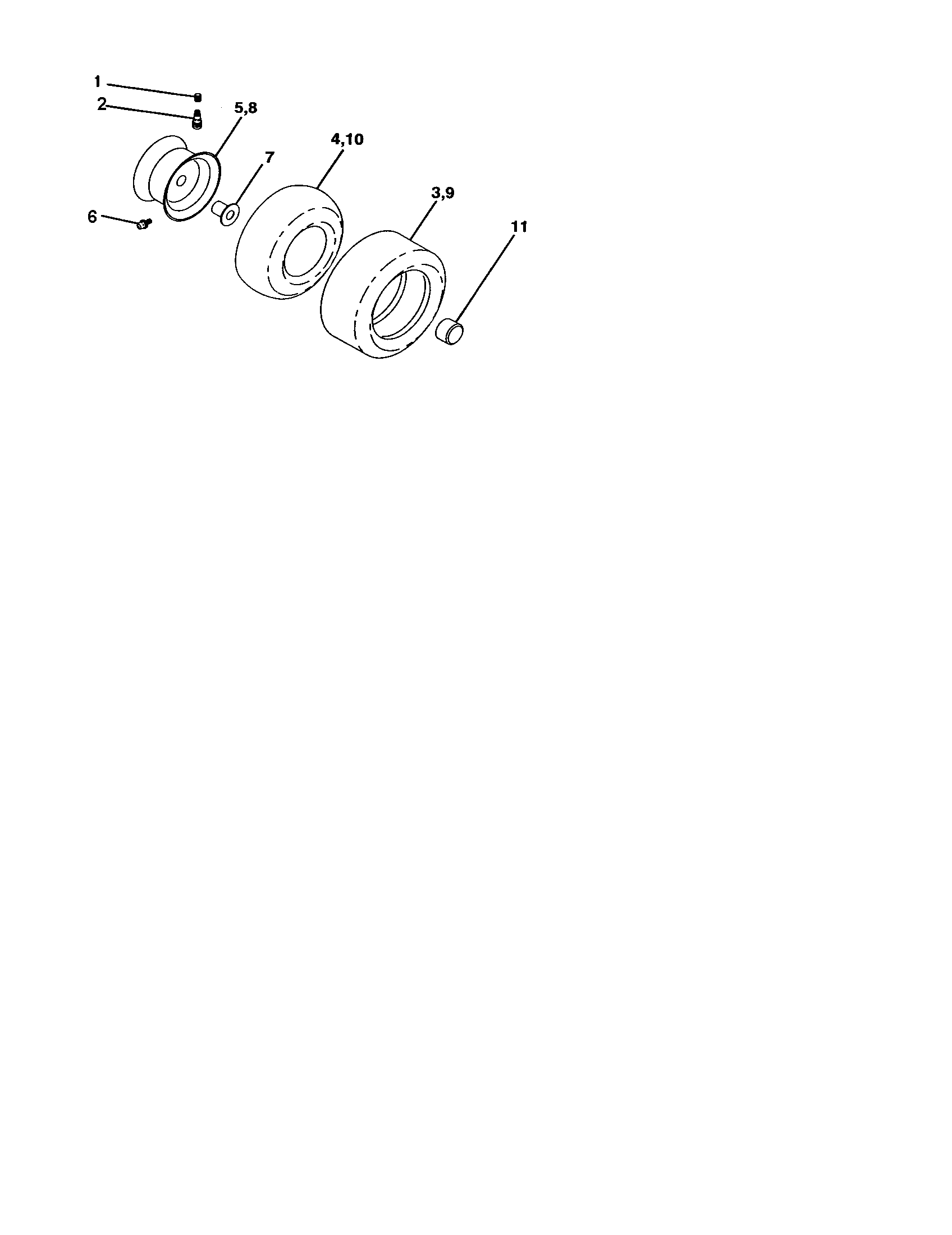 Craftsman 917277120 wheels and tires diagram