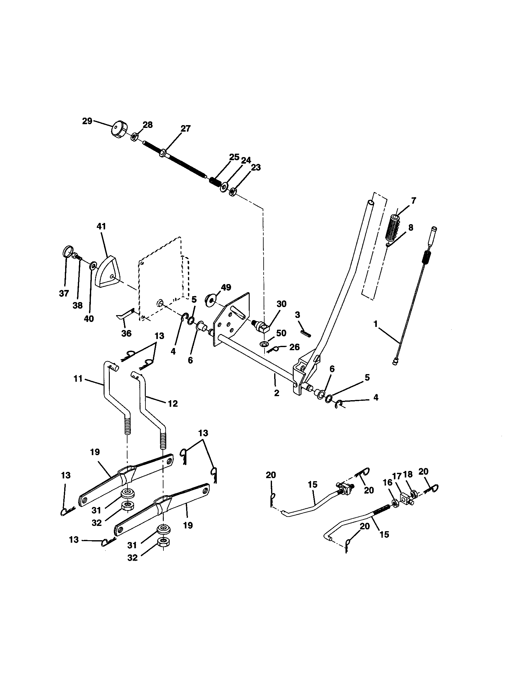Craftsman 917277120 mower lift diagram