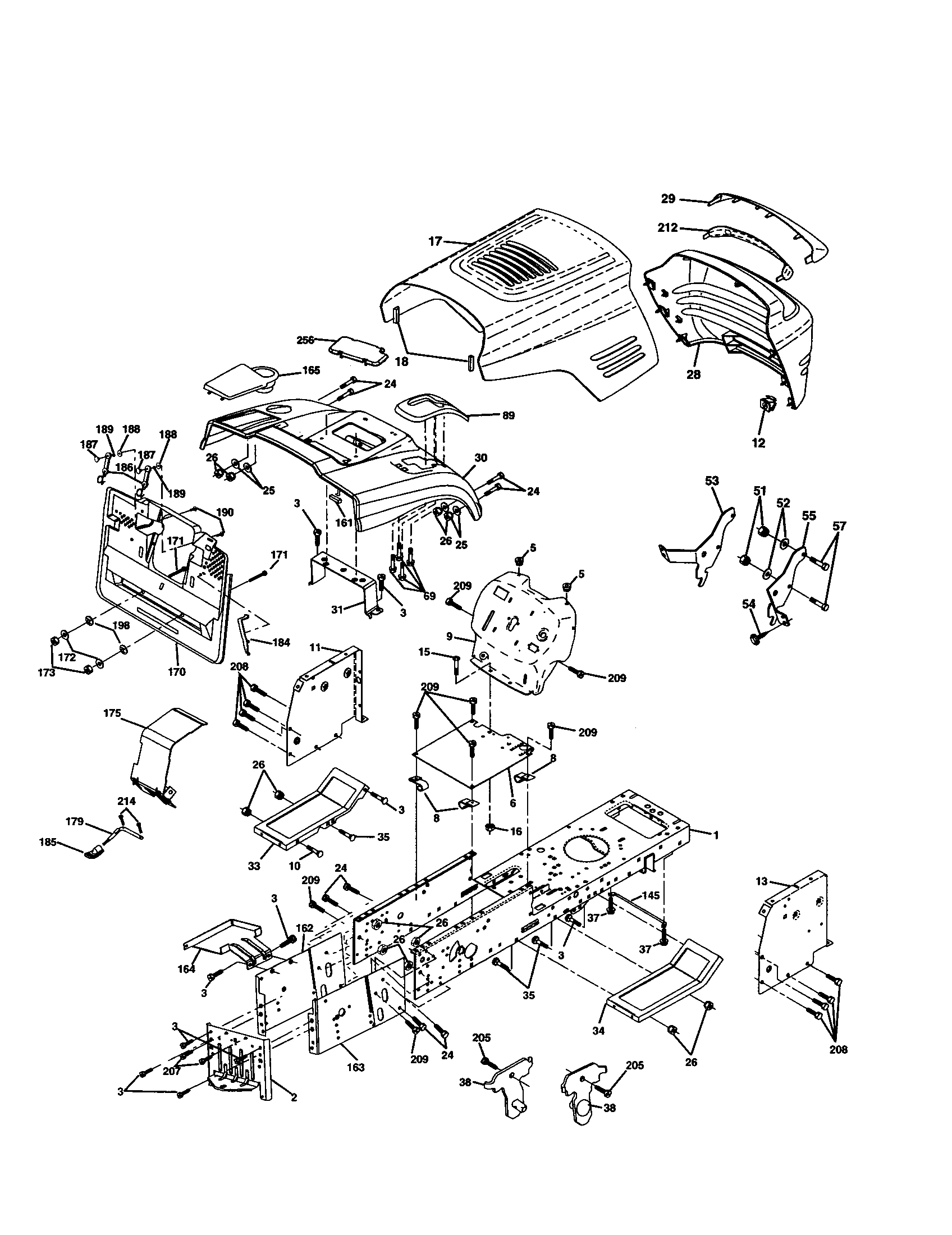 Craftsman 917277100 chassis and enclosures diagram