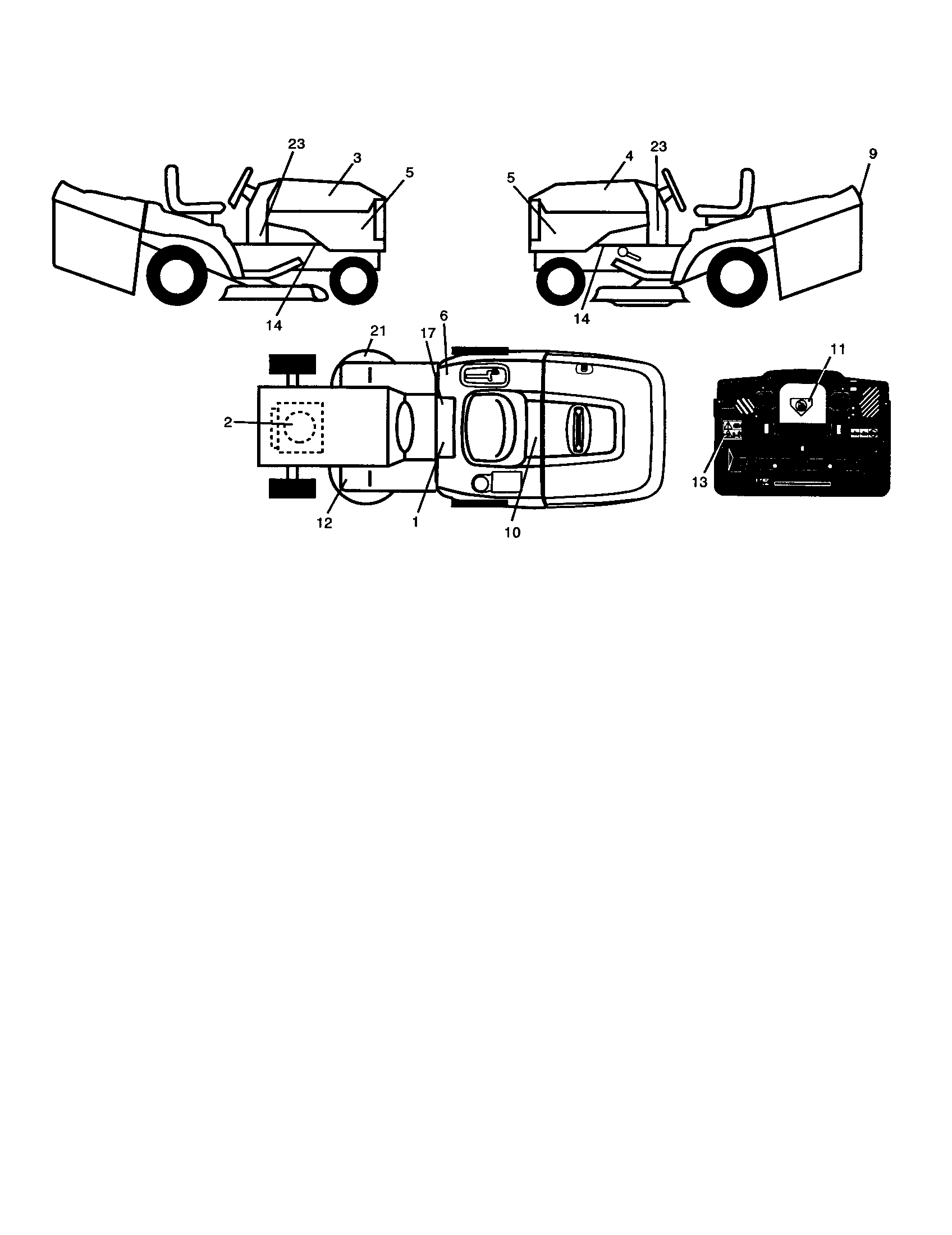 Craftsman 917277100 decals diagram