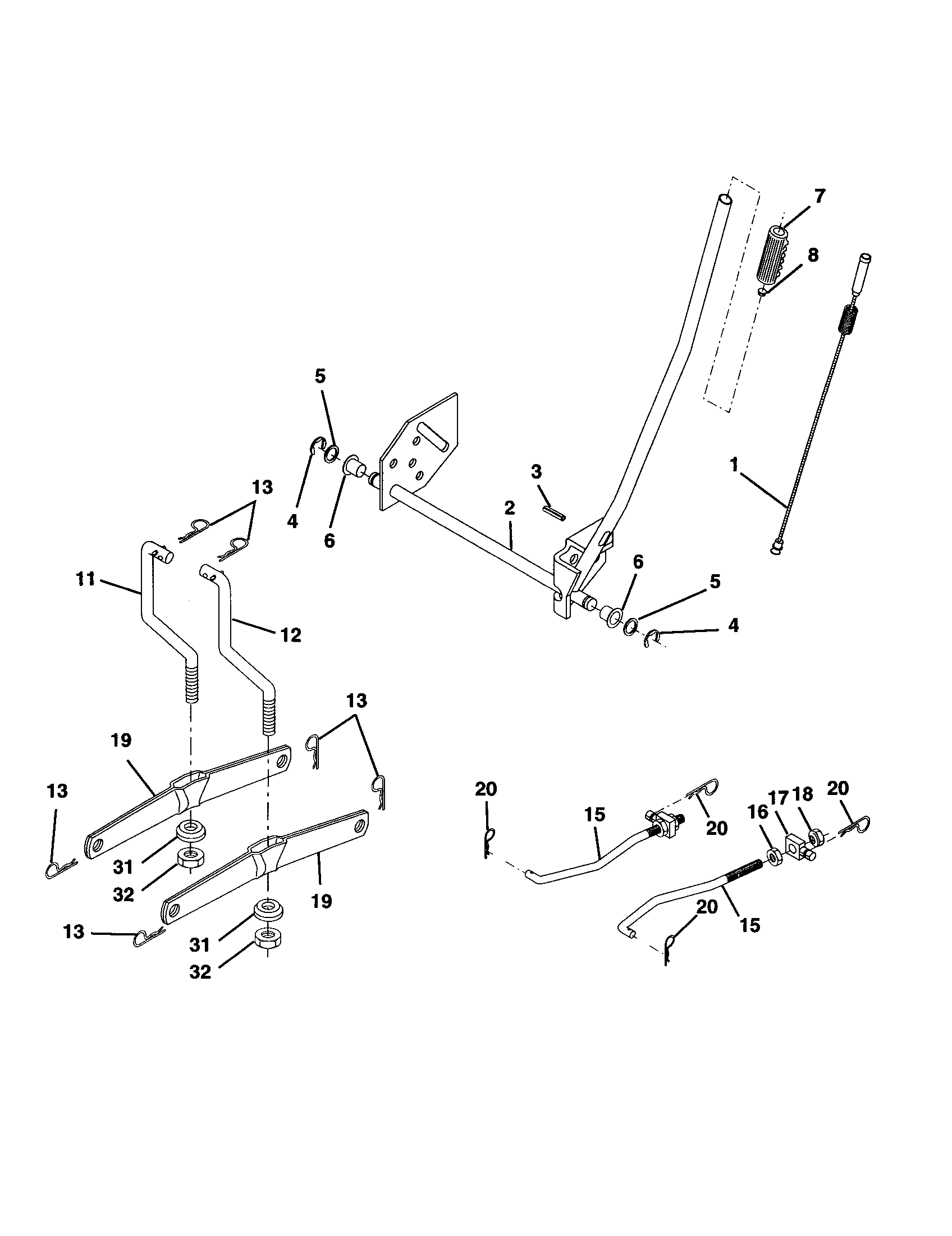 Craftsman 917277100 mower lift diagram