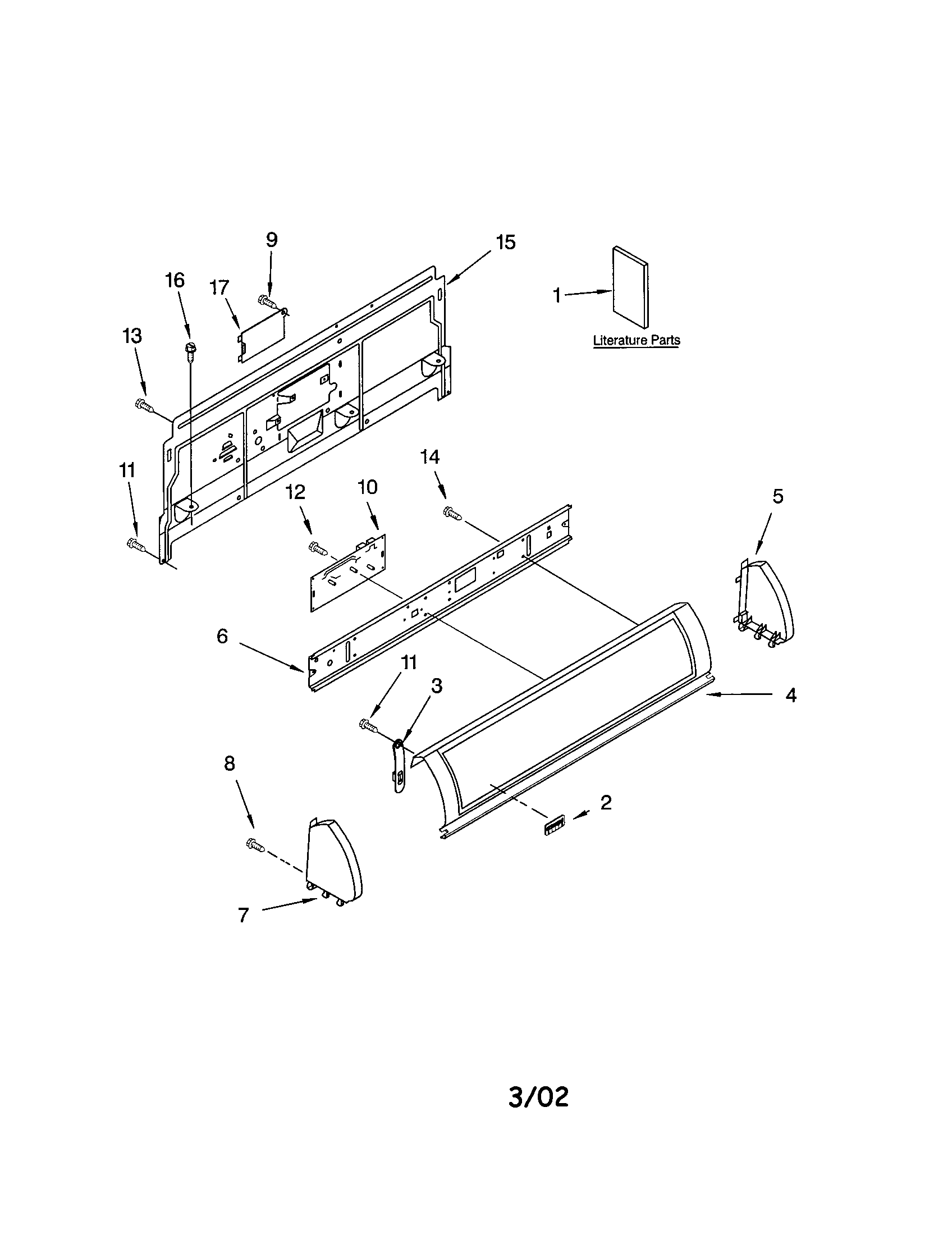 Kenmore 11062066101 console panel diagram