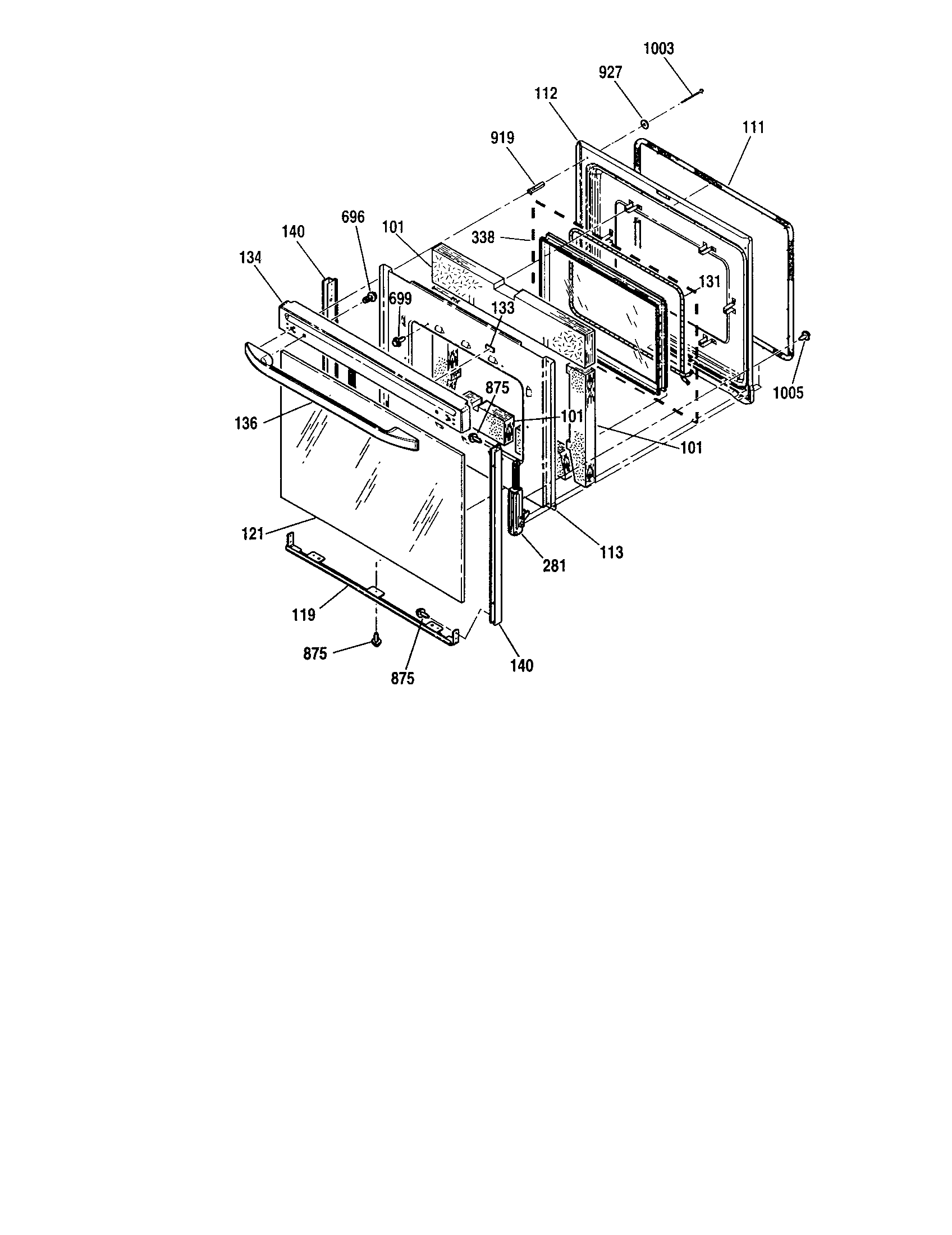 Kenmore 91193412000 door diagram