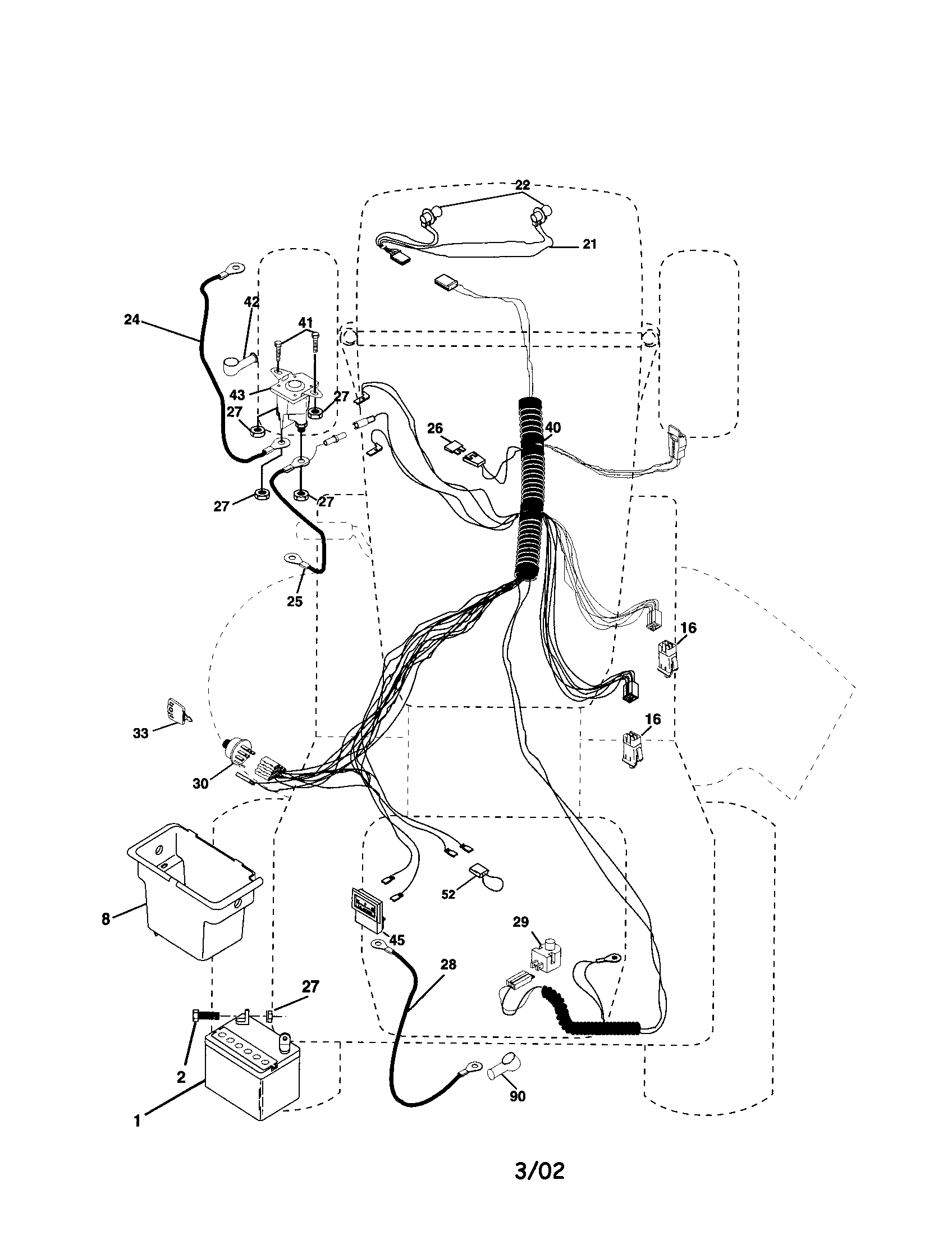 Poulan PR1842STC electrical diagram