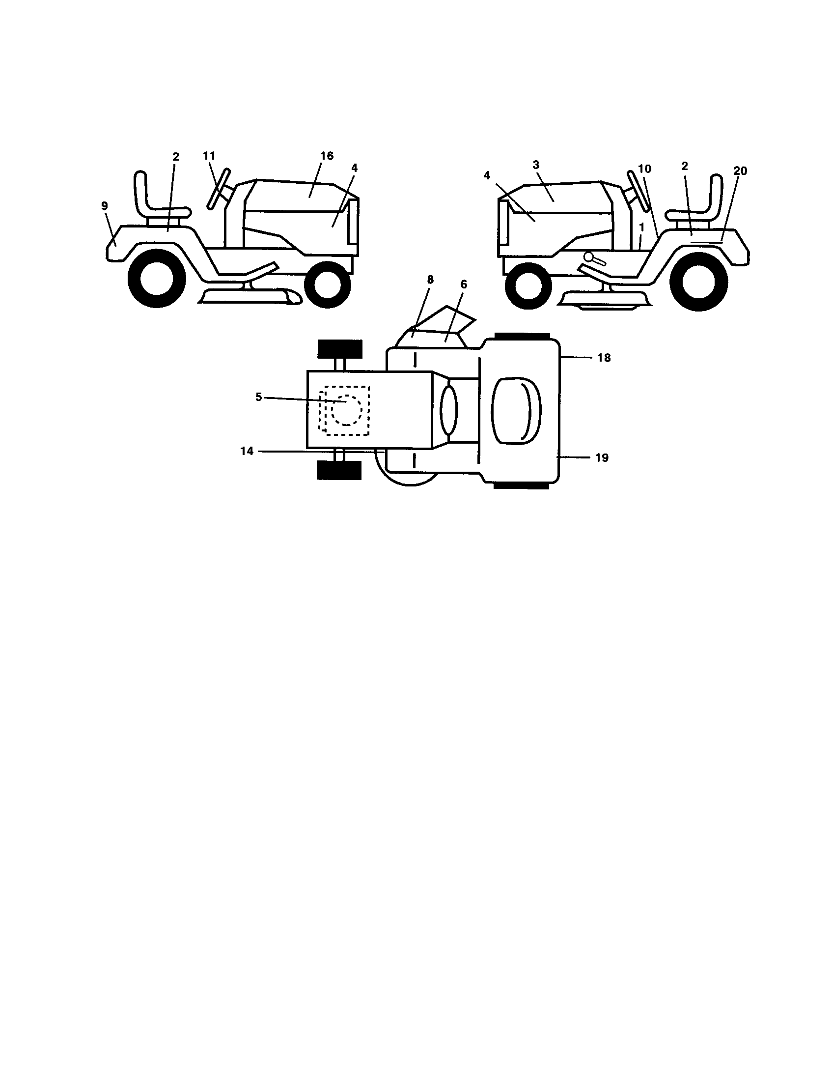 Poulan PR1842STC decals diagram