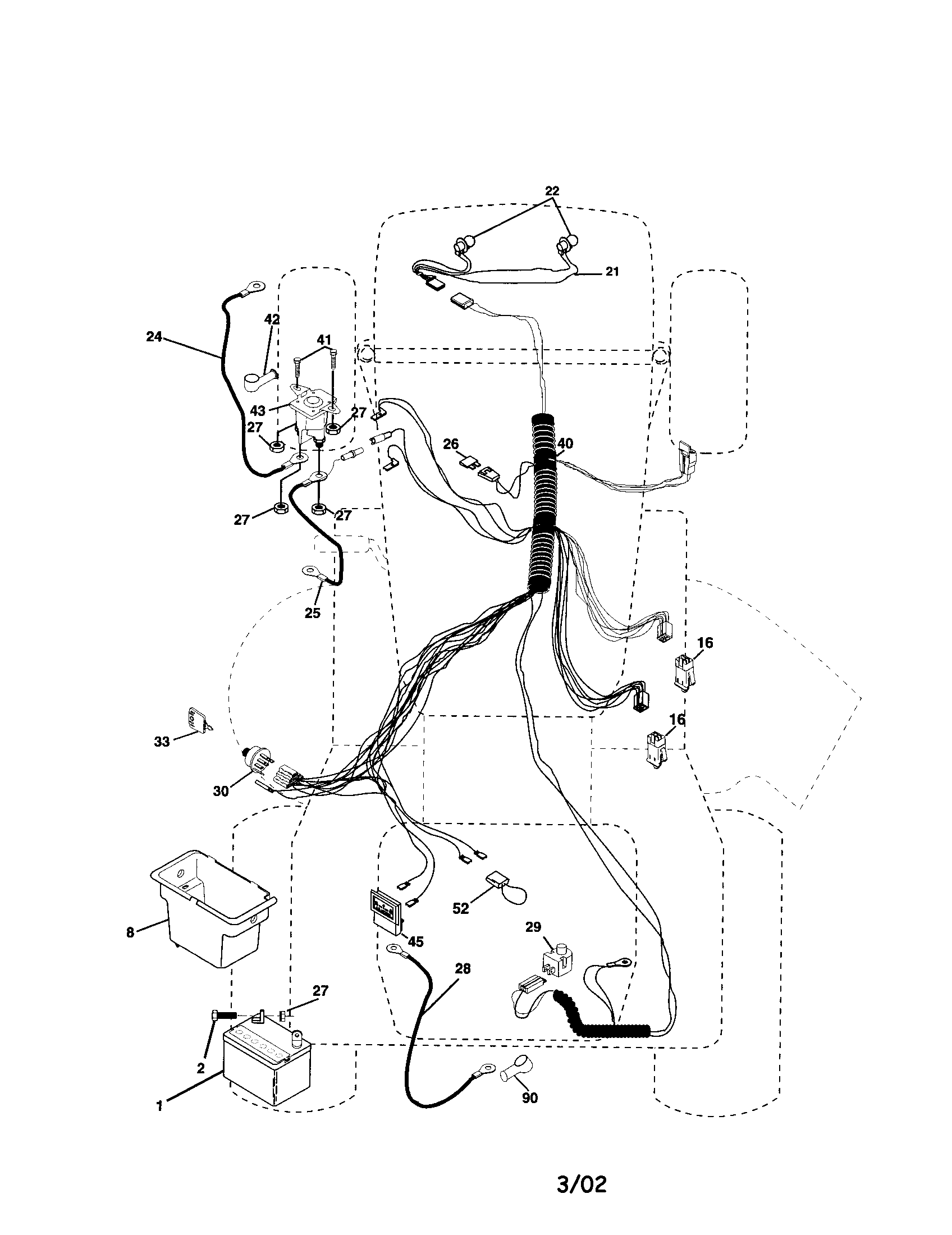 Poulan 917279891 electrical diagram