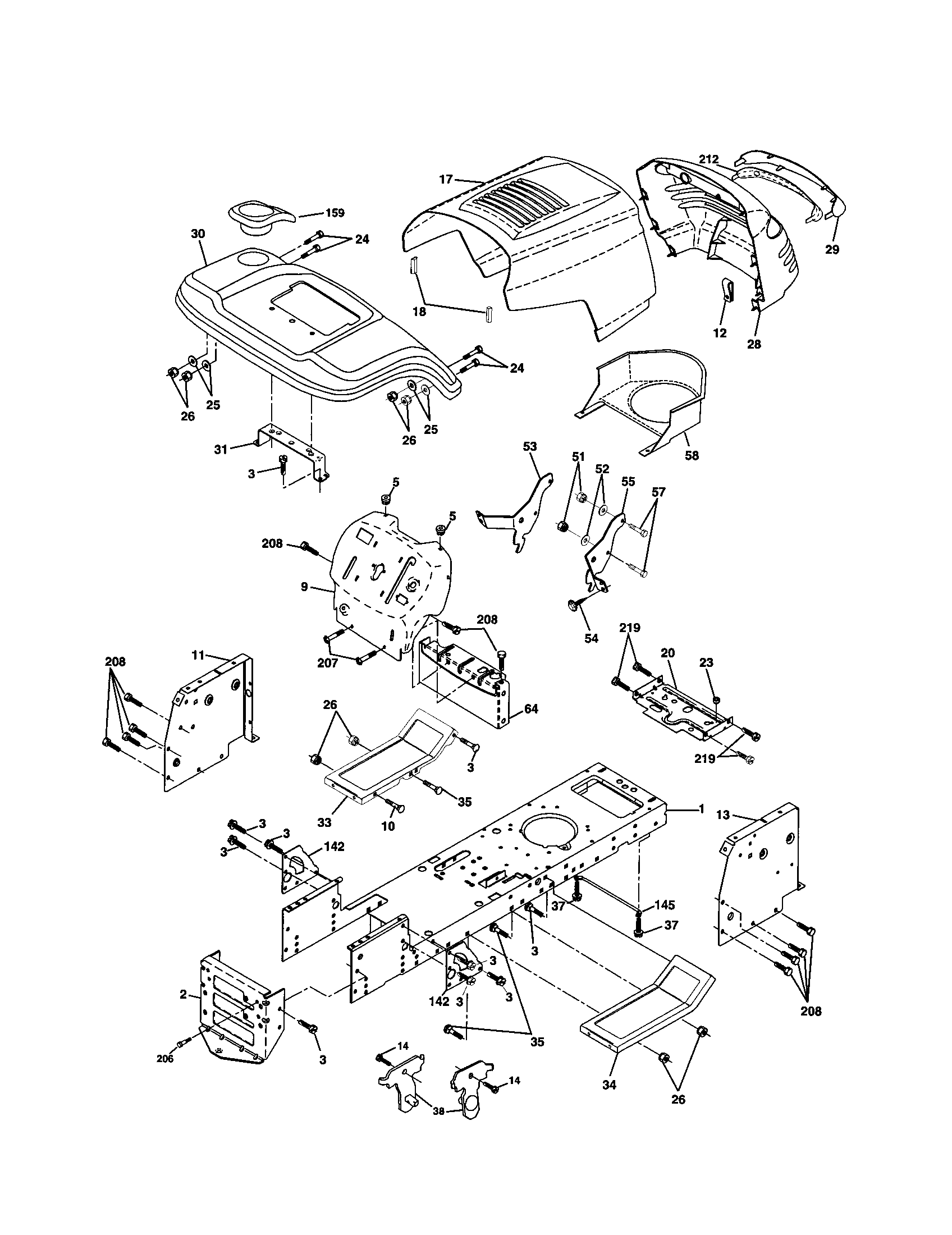 Craftsman 917279901 chassis diagram